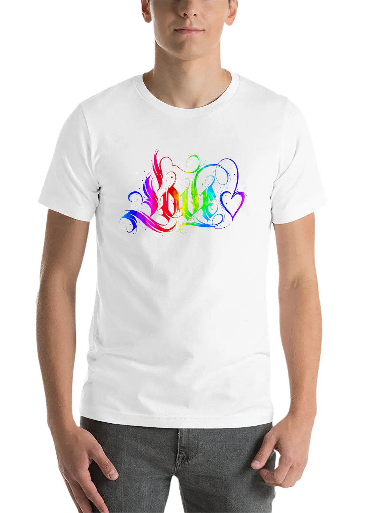 Love Quotes Amore Flowers Women Girl Mode Female Unisex Short Sleeve Soft Cotton T-Shirt – Casual Everyday Wear