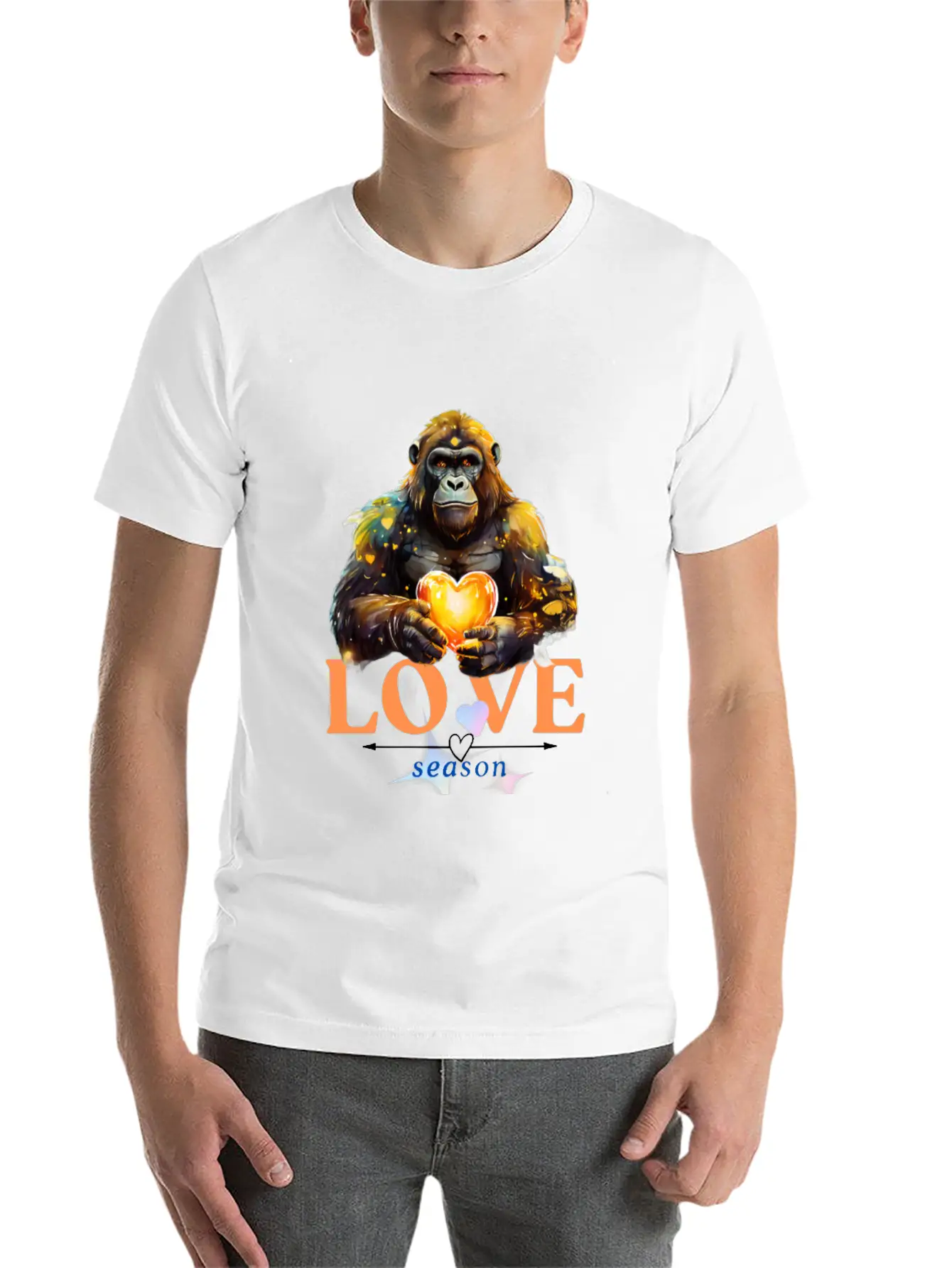 Love Season - Gorilla Unisex Casual T-Shirt – Clean Design For Daily Comfort