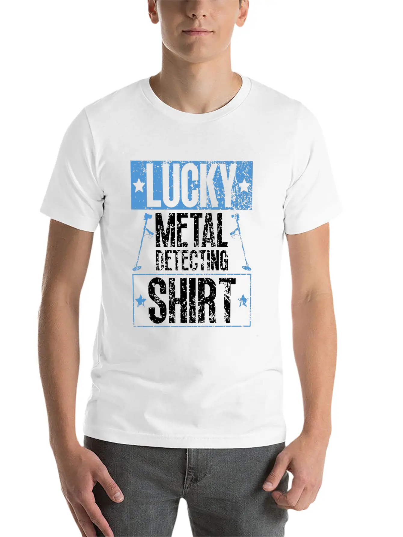 Lucky Metal Detecting Shirt - Metal Detecting Unisex Short Sleeve Soft Cotton T-Shirt – Casual Everyday Wear