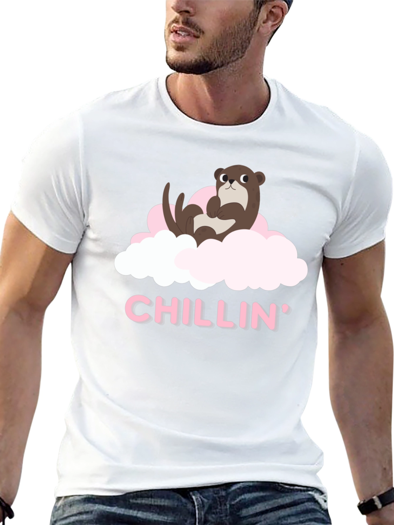 Chillin Otter Tee - Comfortable Black T-Shirt