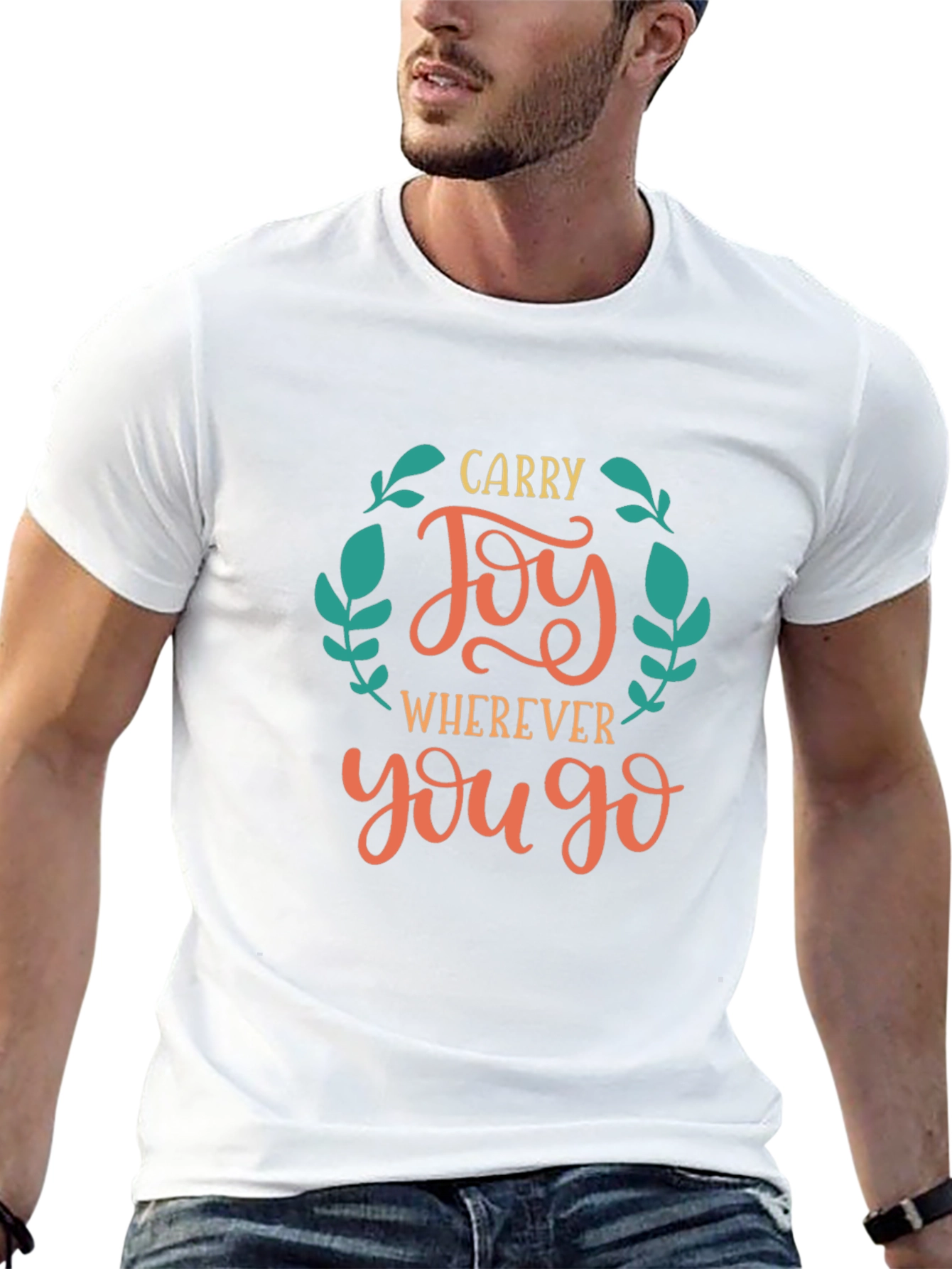 Carry Joy Black Graphic Tee