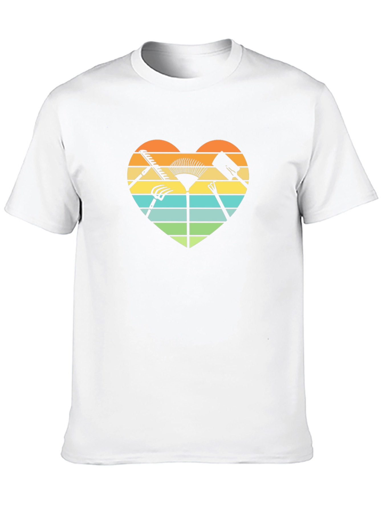 Gardening Heart Graphic Tee - Black