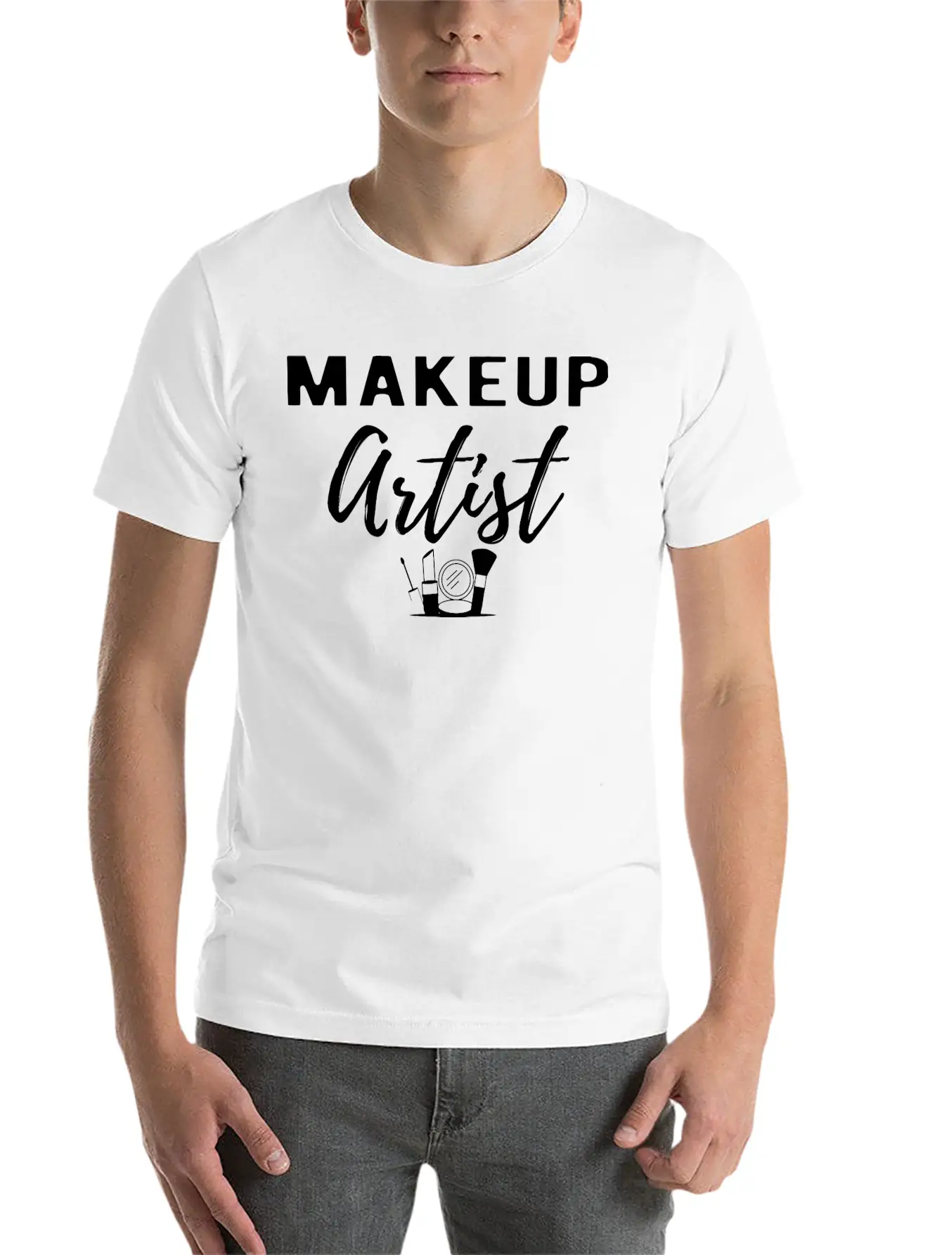Makeup Artist Unisex Short Sleeve Soft Cotton T-Shirt – Casual Everyday Wear