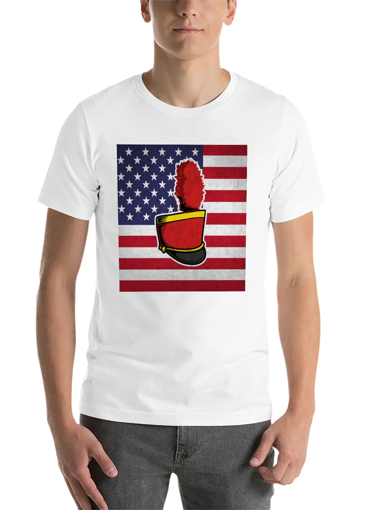 Marching Band Us Flag Timeless Short Sleeve Tee – Comfy And Minimalist Design