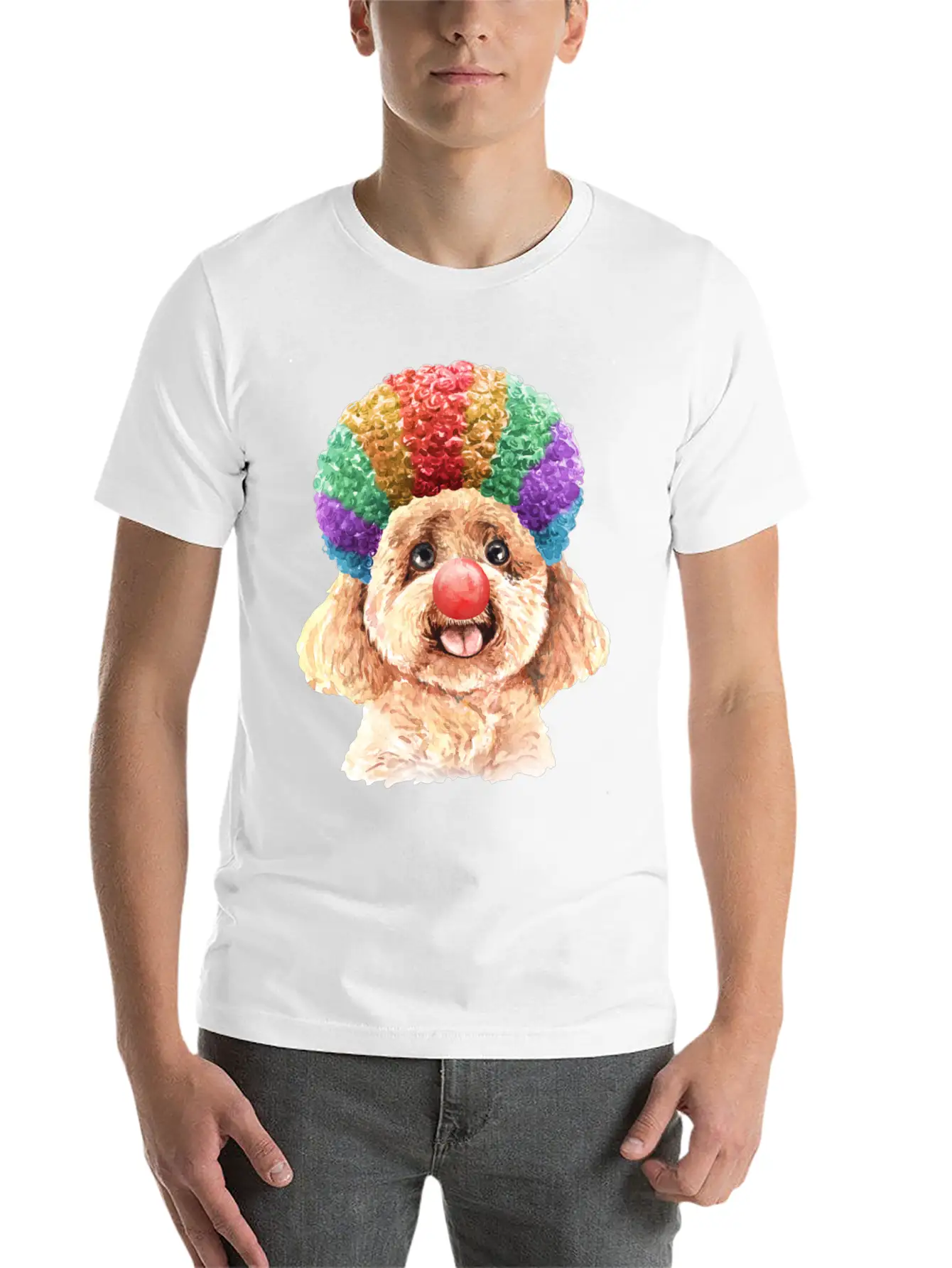 Mardi Gras Pets Clown Costume Disguise Stylish Everyday T-Shirt – Unisex Basic Cotton Tee