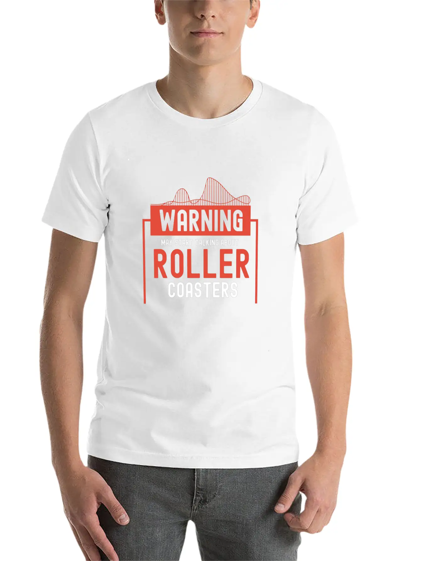 May Start Talking About Roller Coasters I Gift Stylish Everyday T-Shirt – Unisex Basic Cotton Tee