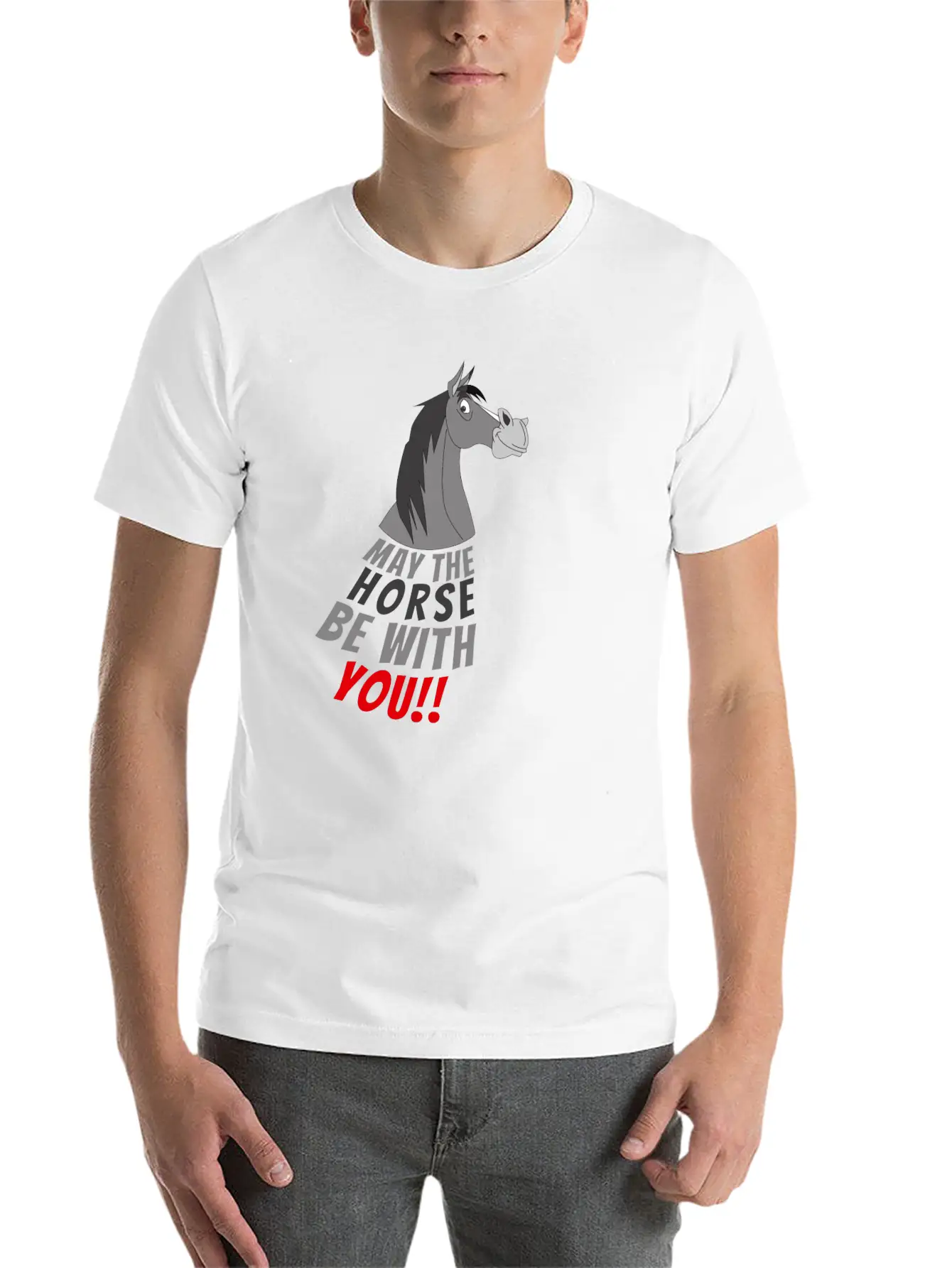 May The Horse Be With You Girl Girlie Child Cool Stylish Everyday T-Shirt – Unisex Basic Cotton Tee