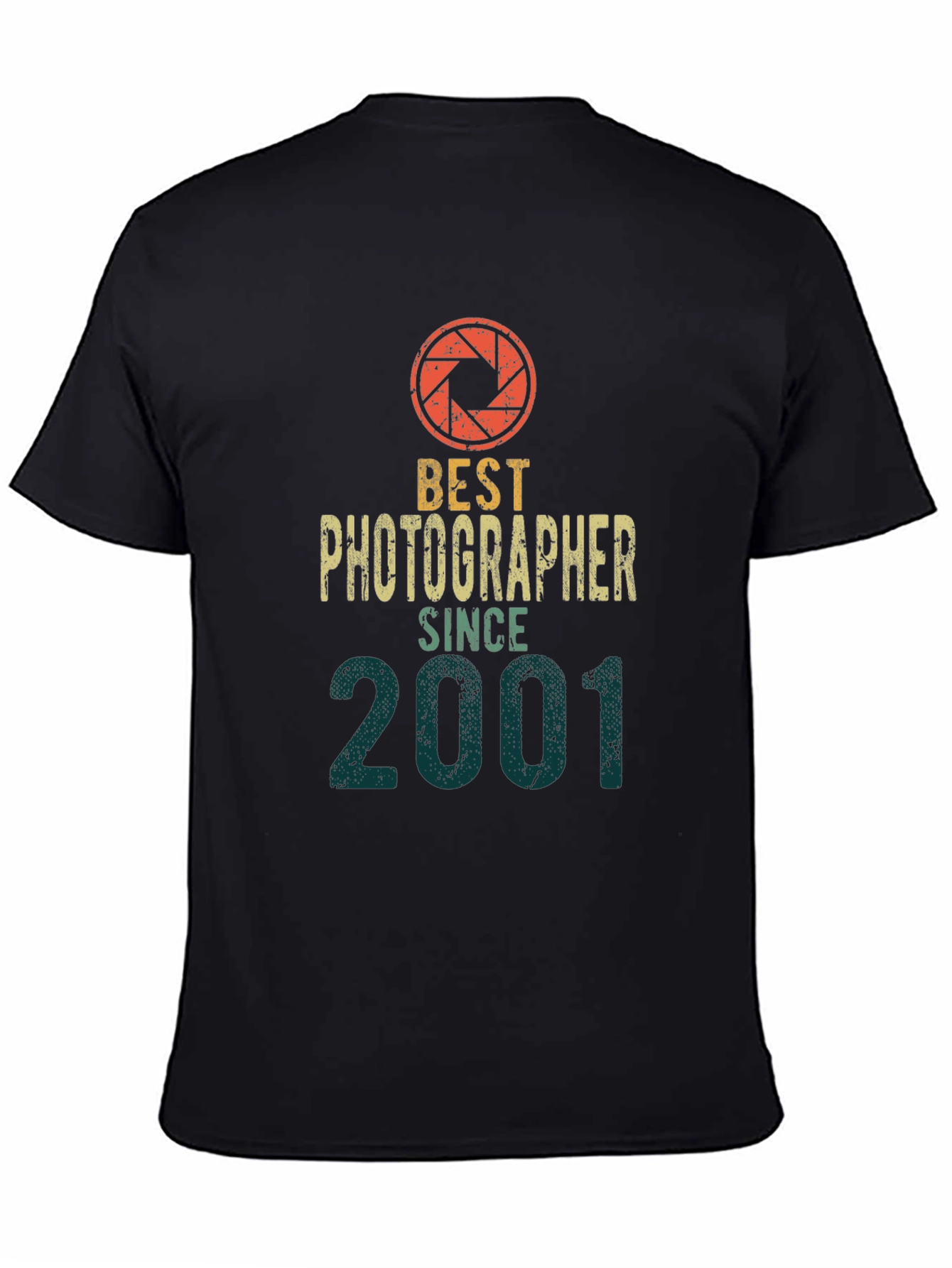 Best Photographer Since 2001 T-Shirt - Camera Lens Graphic