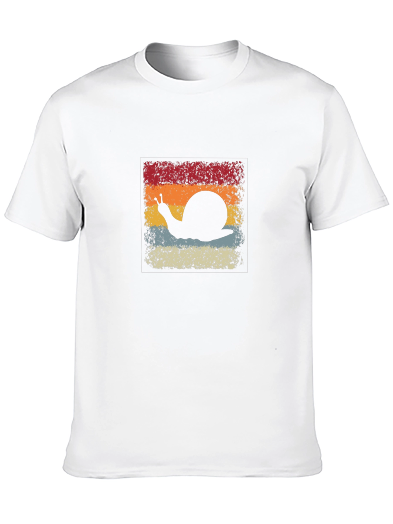 Retro Snail Graphic Tee - Black Cotton Blend