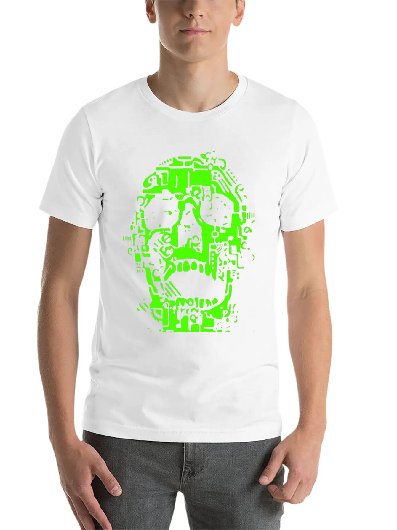 Mech Skull Timeless Short Sleeve Tee – Comfy And Minimalist Design