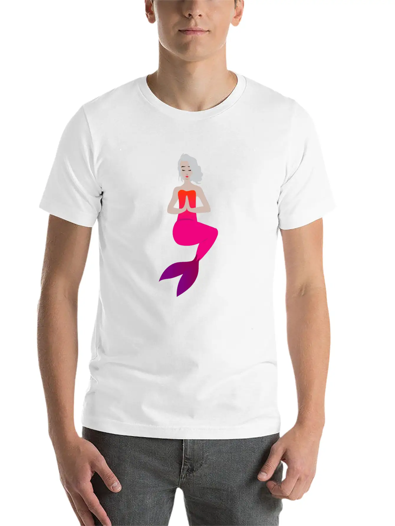 Meditation Mermaid Timeless Short Sleeve Tee – Comfy And Minimalist Design