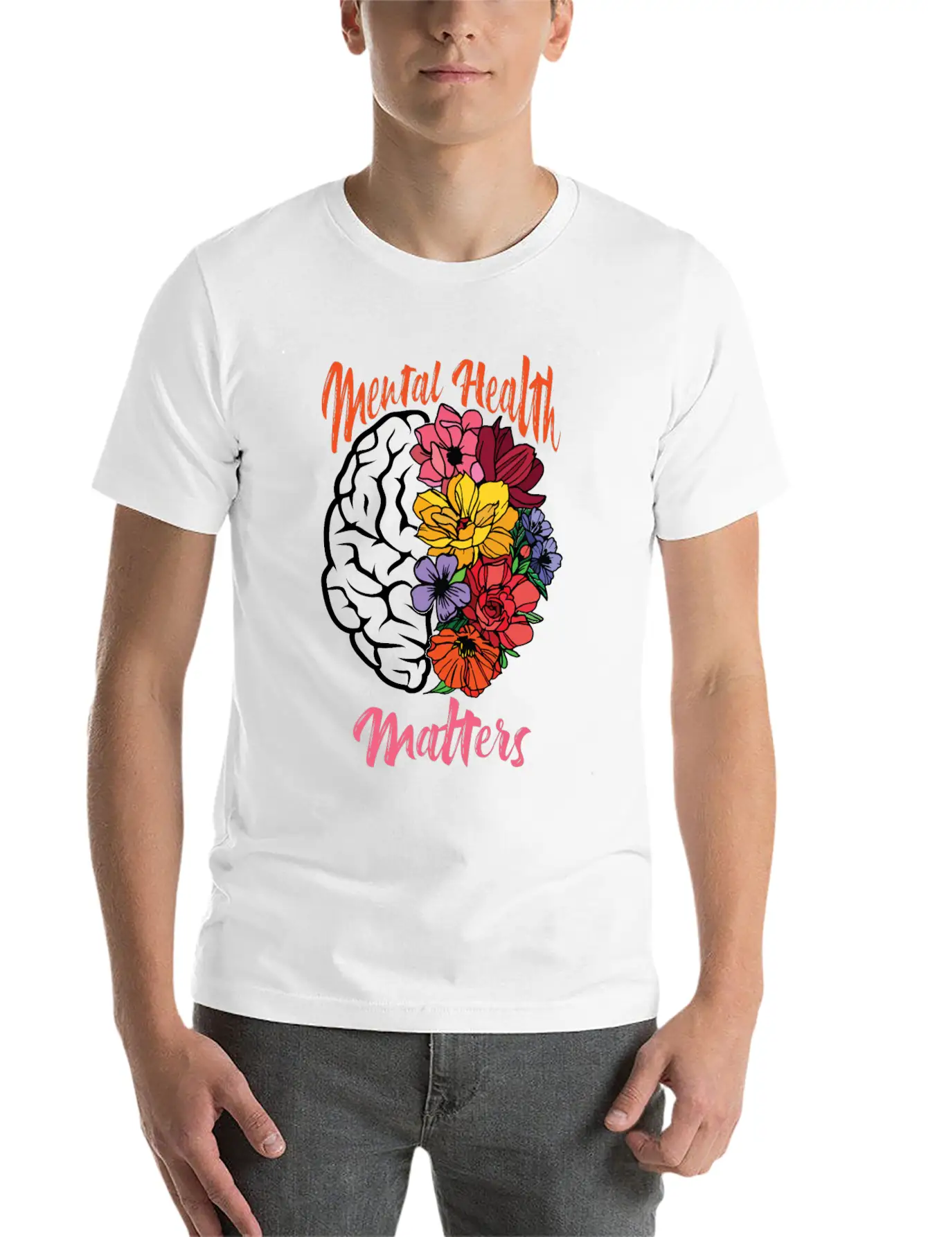 Mental Health Matters Mental Health Awareness Unisex Short Sleeve Soft Cotton T-Shirt – Casual Everyday Wear