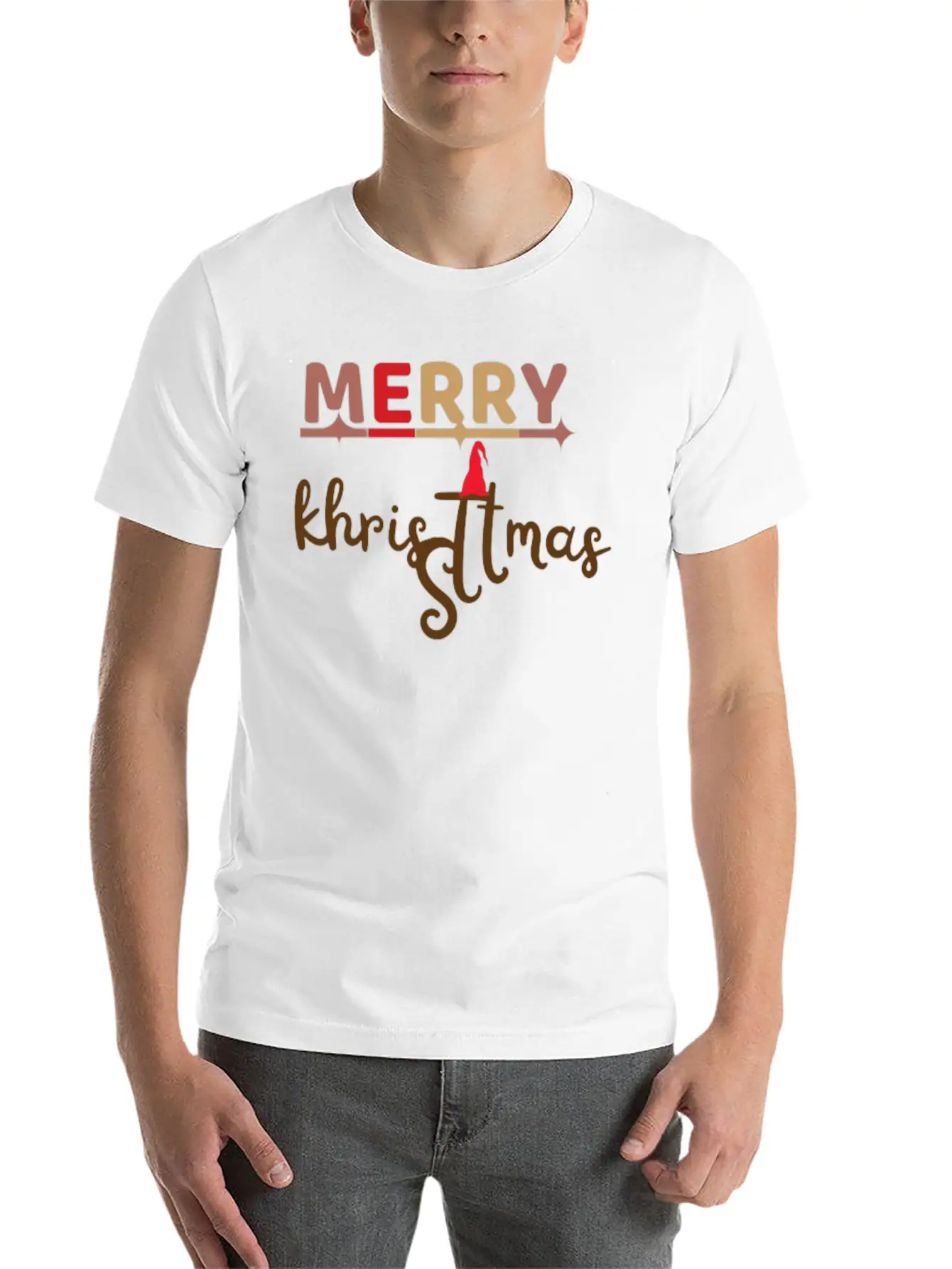 Merry Chritmas Day Unisex Short Sleeve Soft Cotton T-Shirt – Casual Everyday Wear