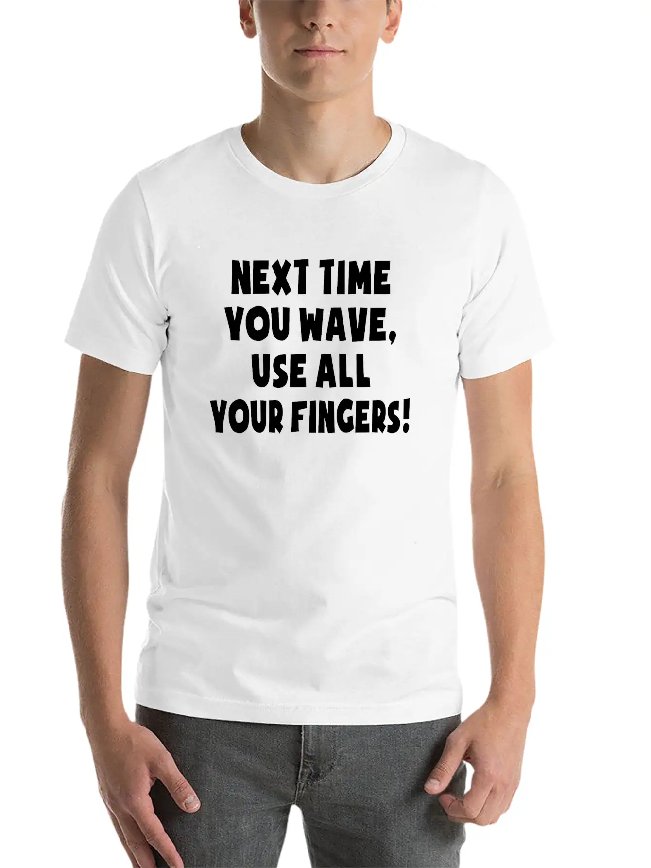 Middle Finger Joke Comfortable Minimalist Graphic Tee – Summer Style Essential