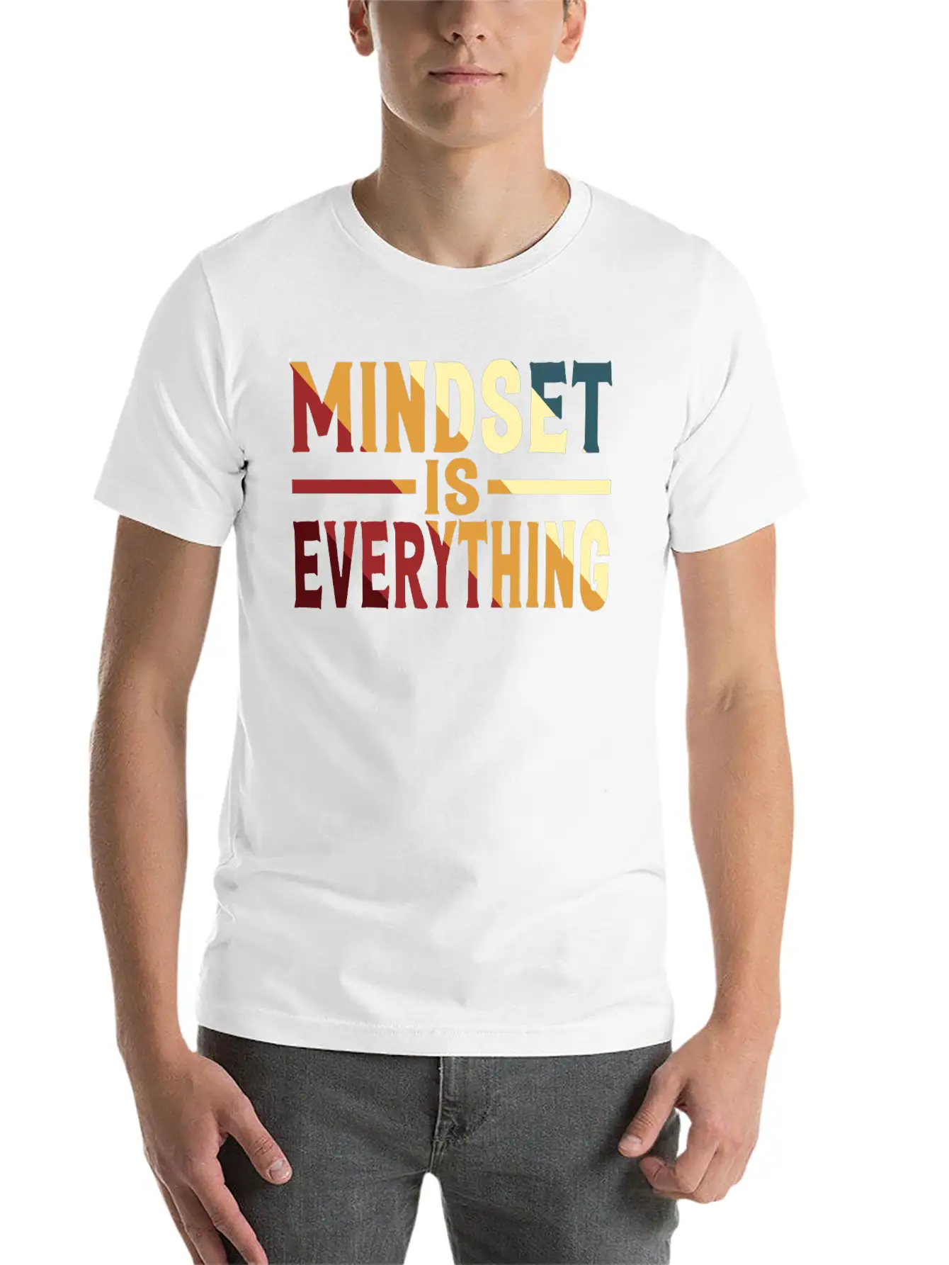 Mindset Is Everything Motivational Mental Health Comfortable Minimalist Graphic Tee – Summer Style Essential