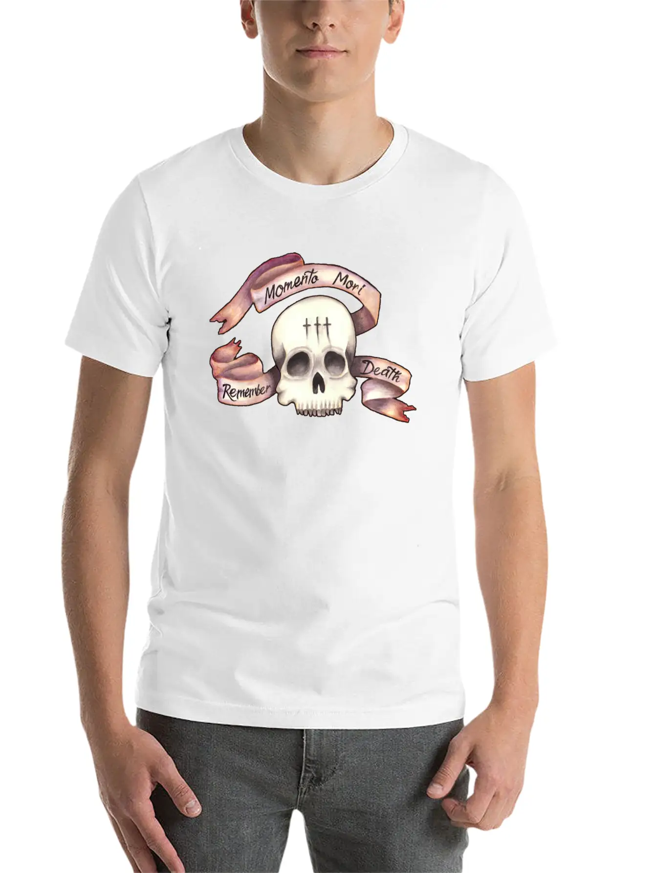 Momento Mori - Remember Death Unisex Short Sleeve Soft Cotton T-Shirt – Casual Everyday Wear
