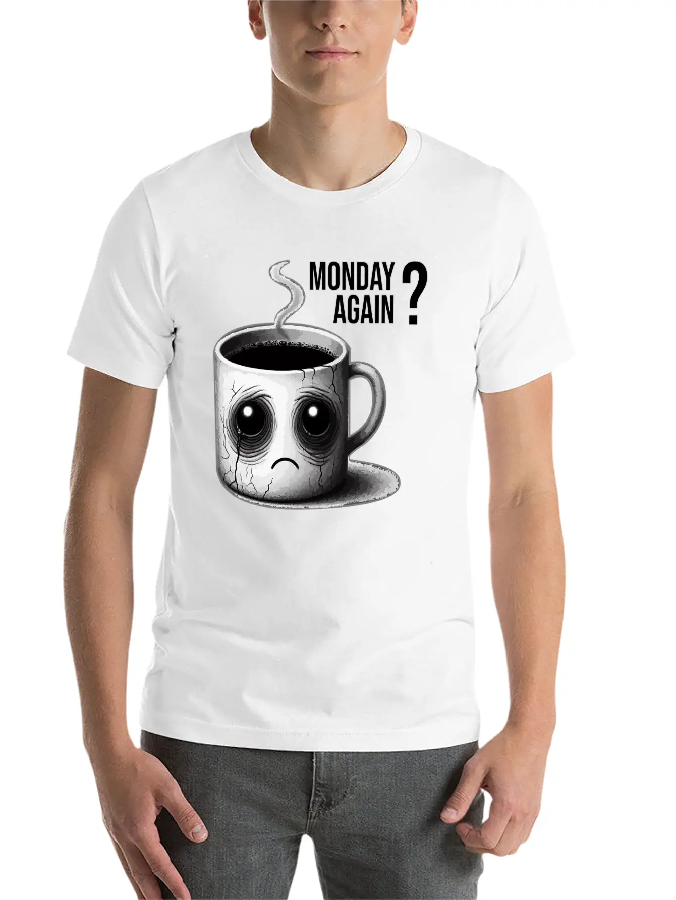Monday Again Unisex Short Sleeve Soft Cotton T-Shirt – Casual Everyday Wear