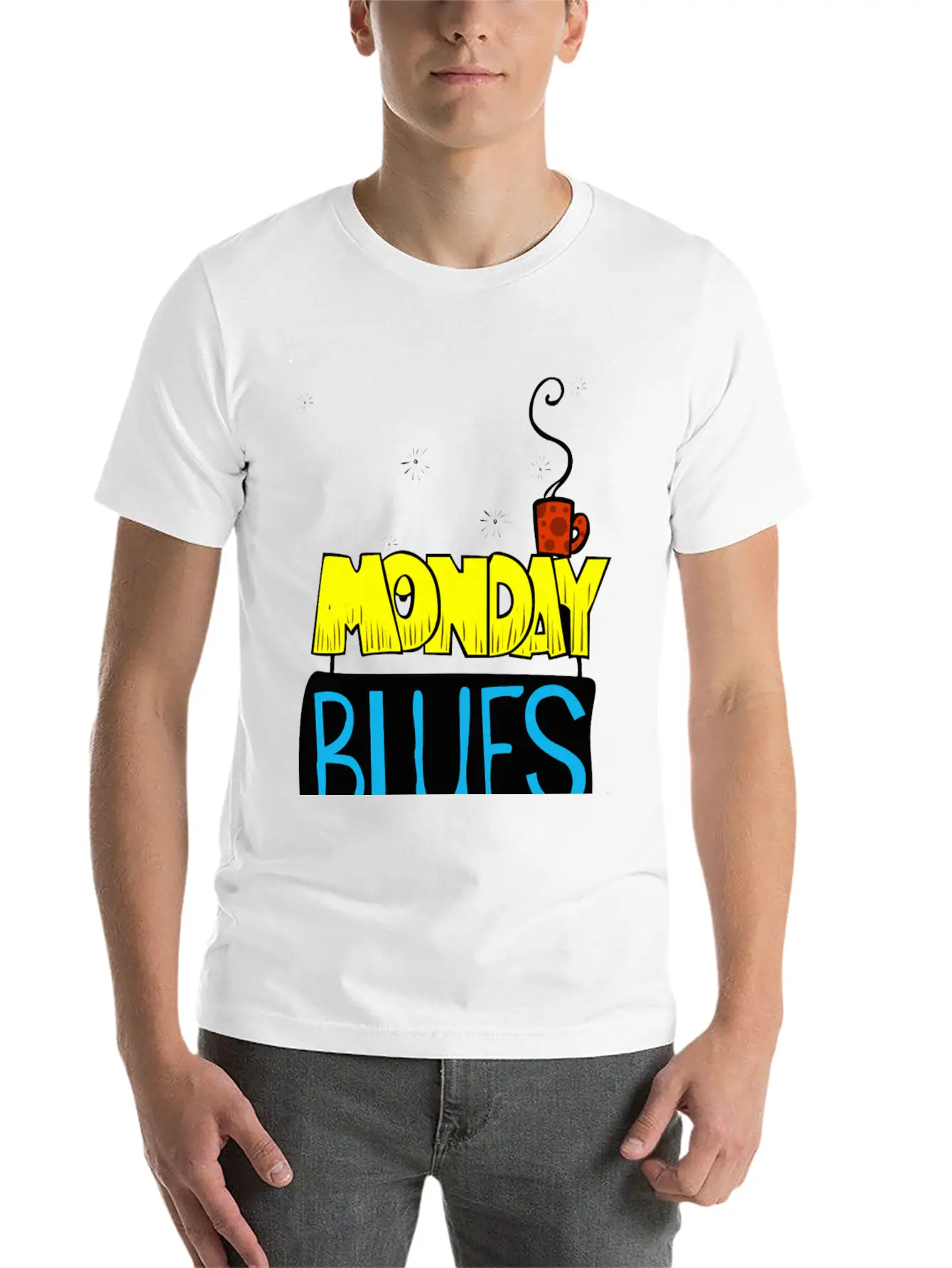 Monday Blues Stylish Everyday T-Shirt – Unisex Basic Cotton Tee