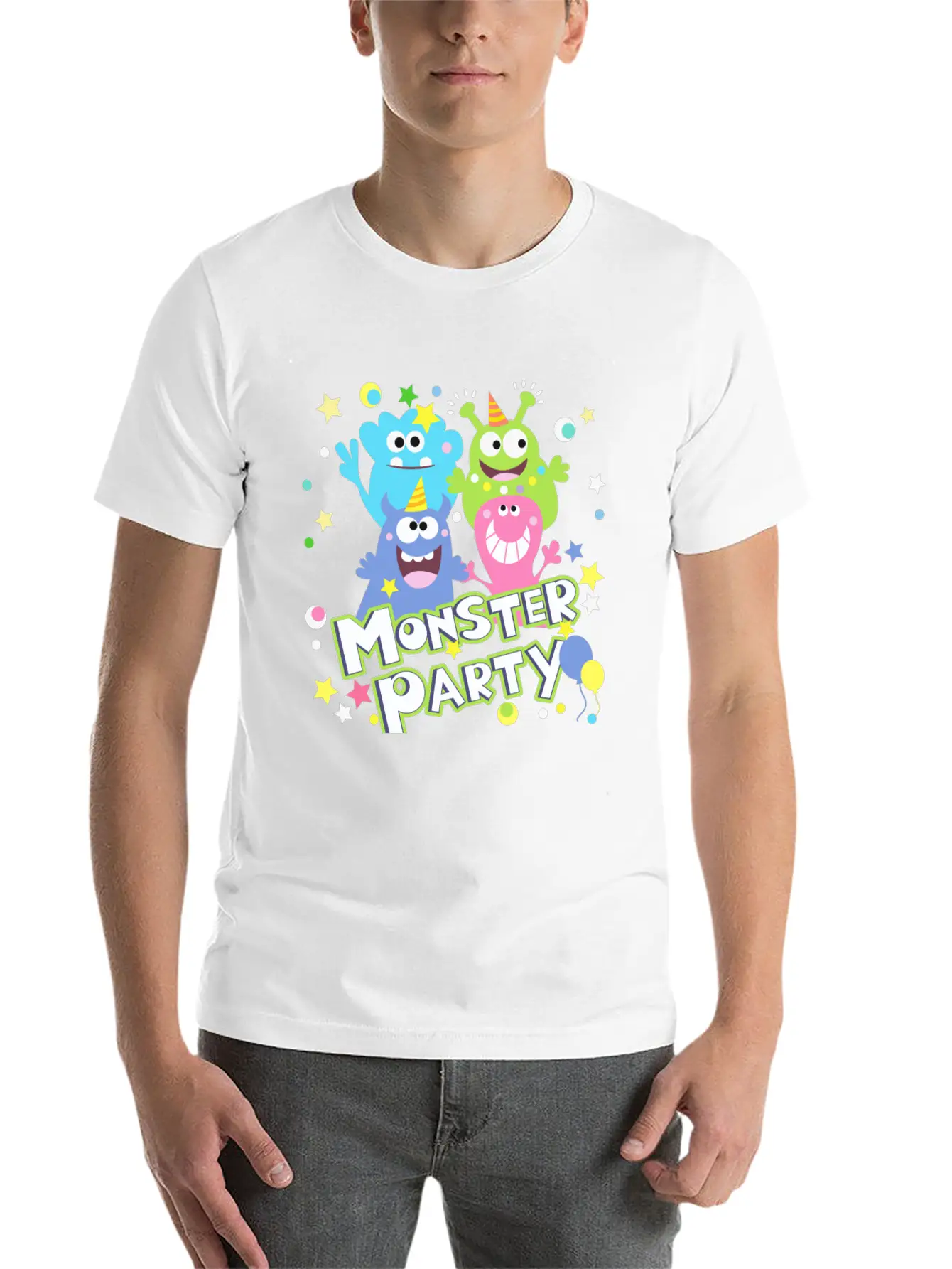 Monster Party Essential Unisex Summer Tee – Soft Cotton Casual Fit