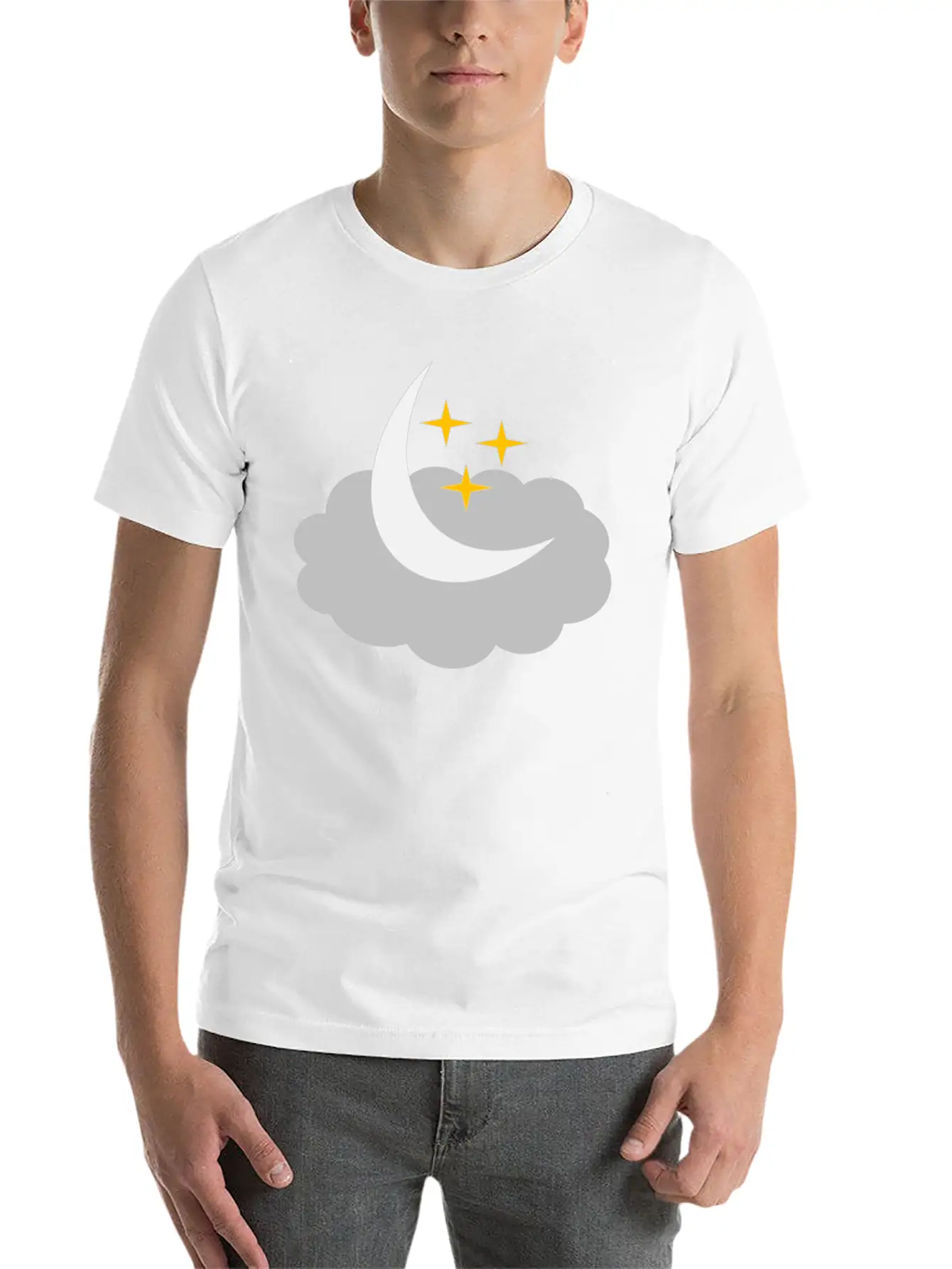 Moon Unisex Short Sleeve Soft Cotton T-Shirt – Casual Everyday Wear