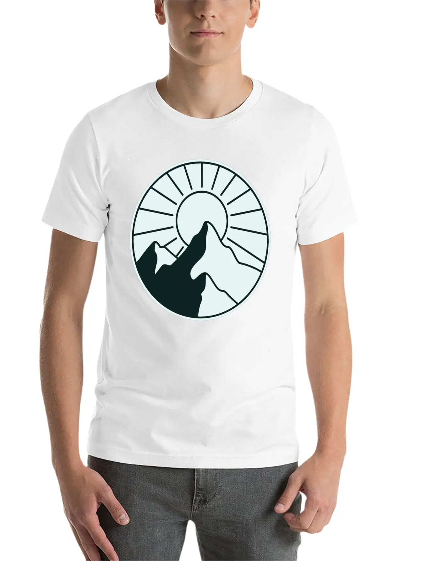 Mountains Unisex Short Sleeve Soft Cotton T-Shirt – Casual Everyday Wear