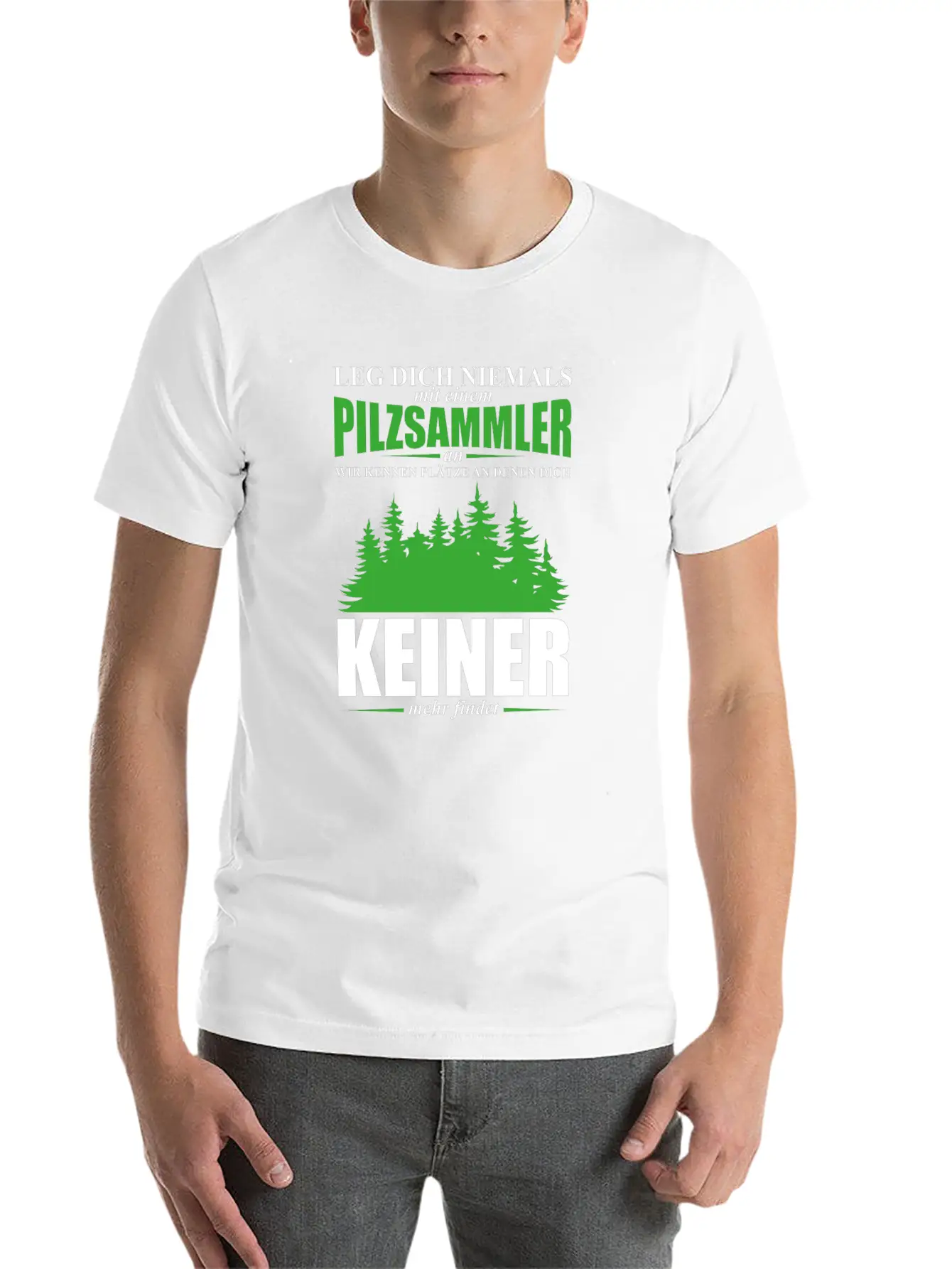 Mushroom Picker Mushrooms Nature Forest Saying Gif Unisex Short Sleeve Soft Cotton T-Shirt – Casual Everyday Wear