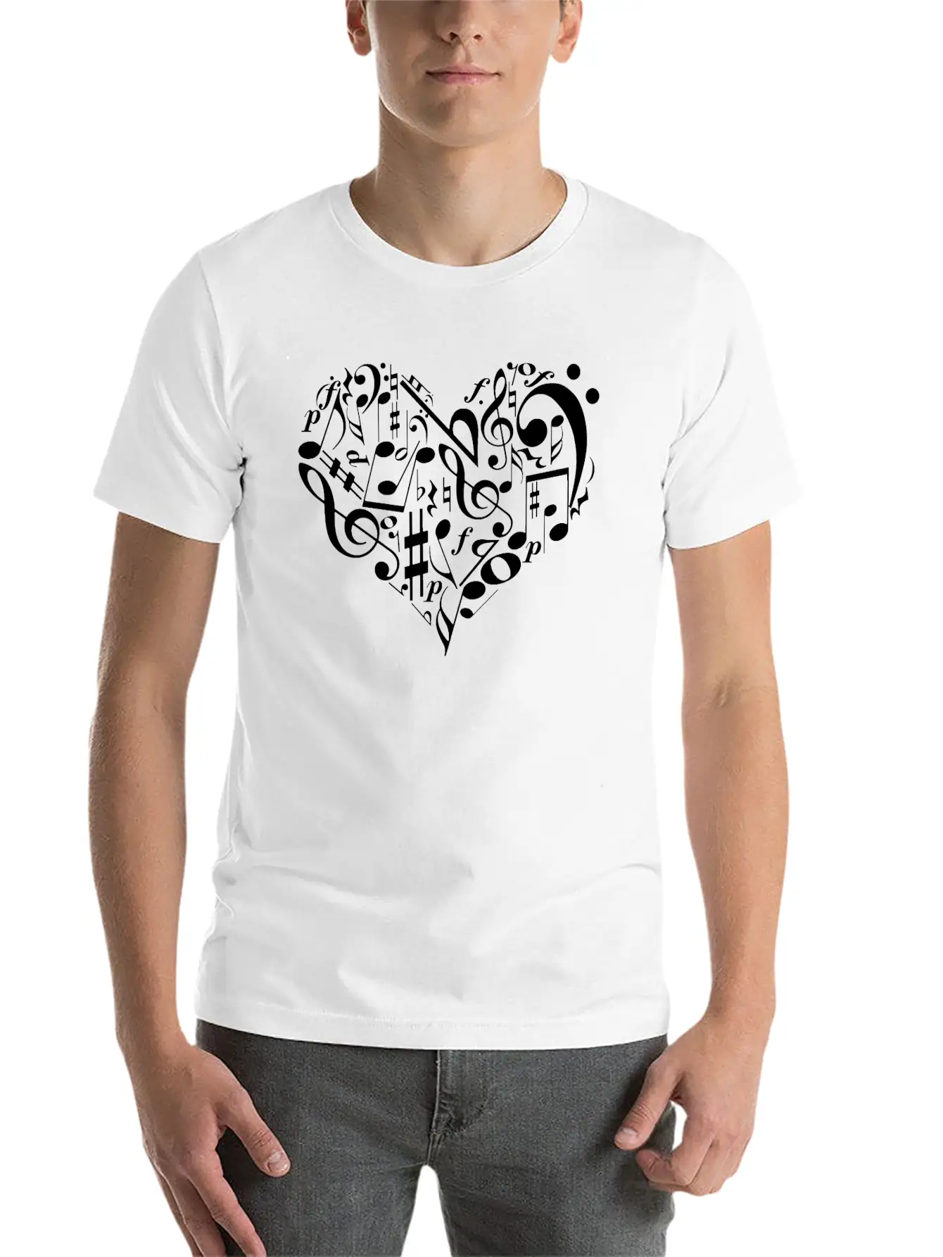 Music Heart Timeless Short Sleeve Tee – Comfy And Minimalist Design