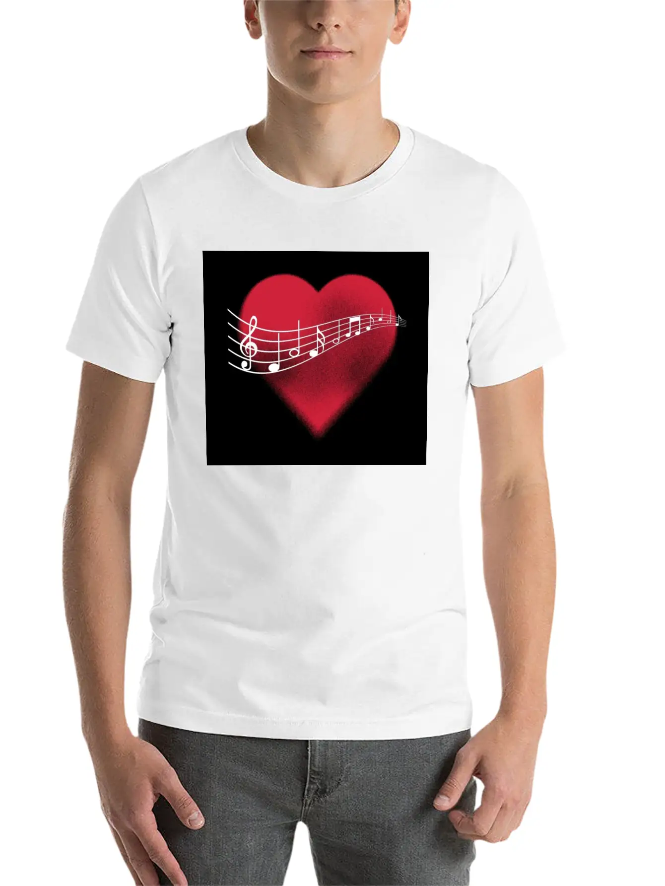 Music In The Heart Comfortable Minimalist Graphic Tee – Summer Style Essential