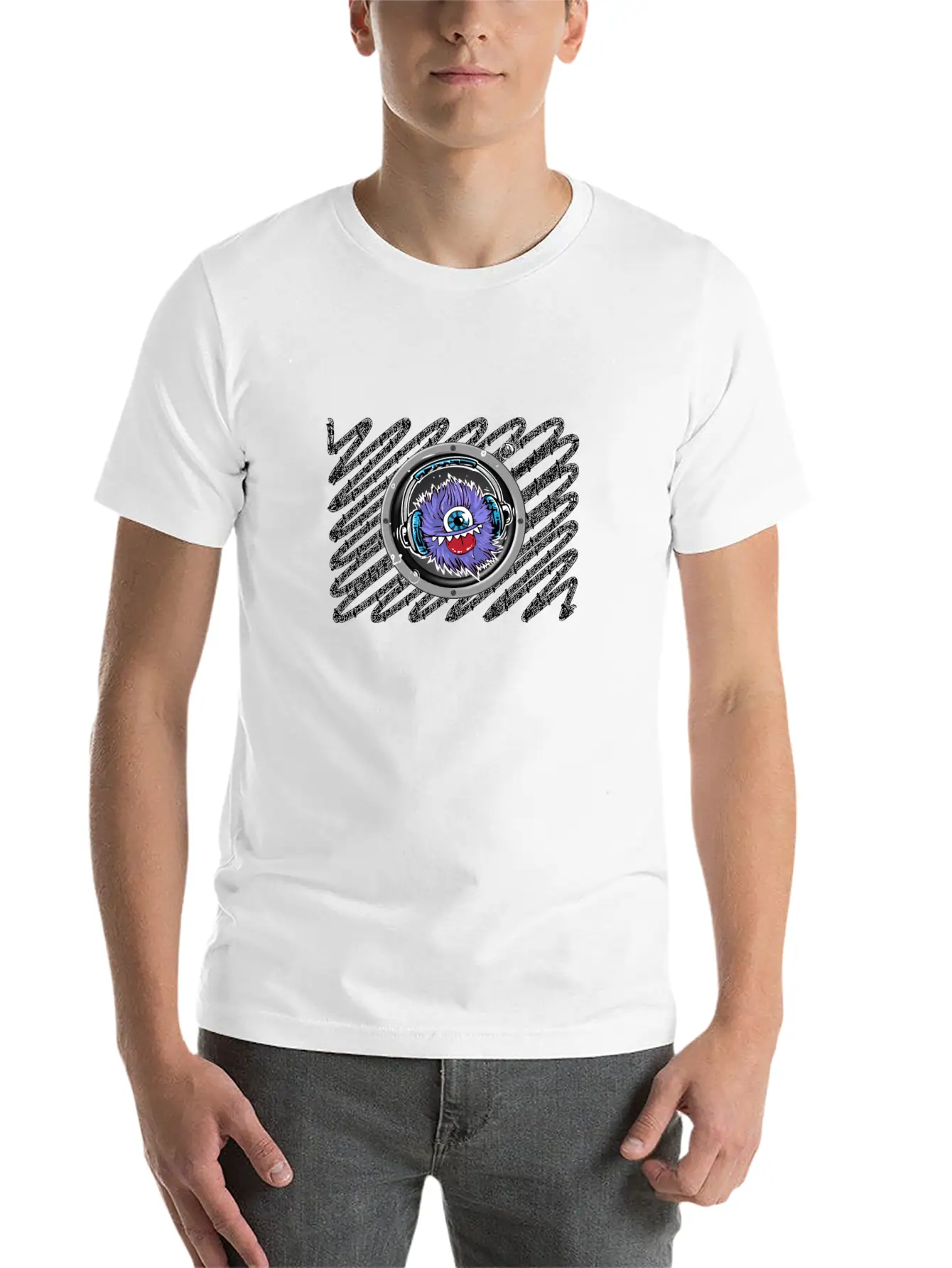 Music Monster Comfortable Minimalist Graphic Tee – Summer Style Essential