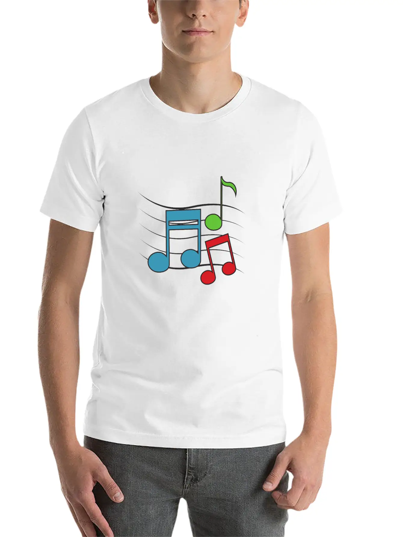 MUSIC ROCK LOVE Stylish Everyday T-Shirt – Unisex Basic Cotton Tee