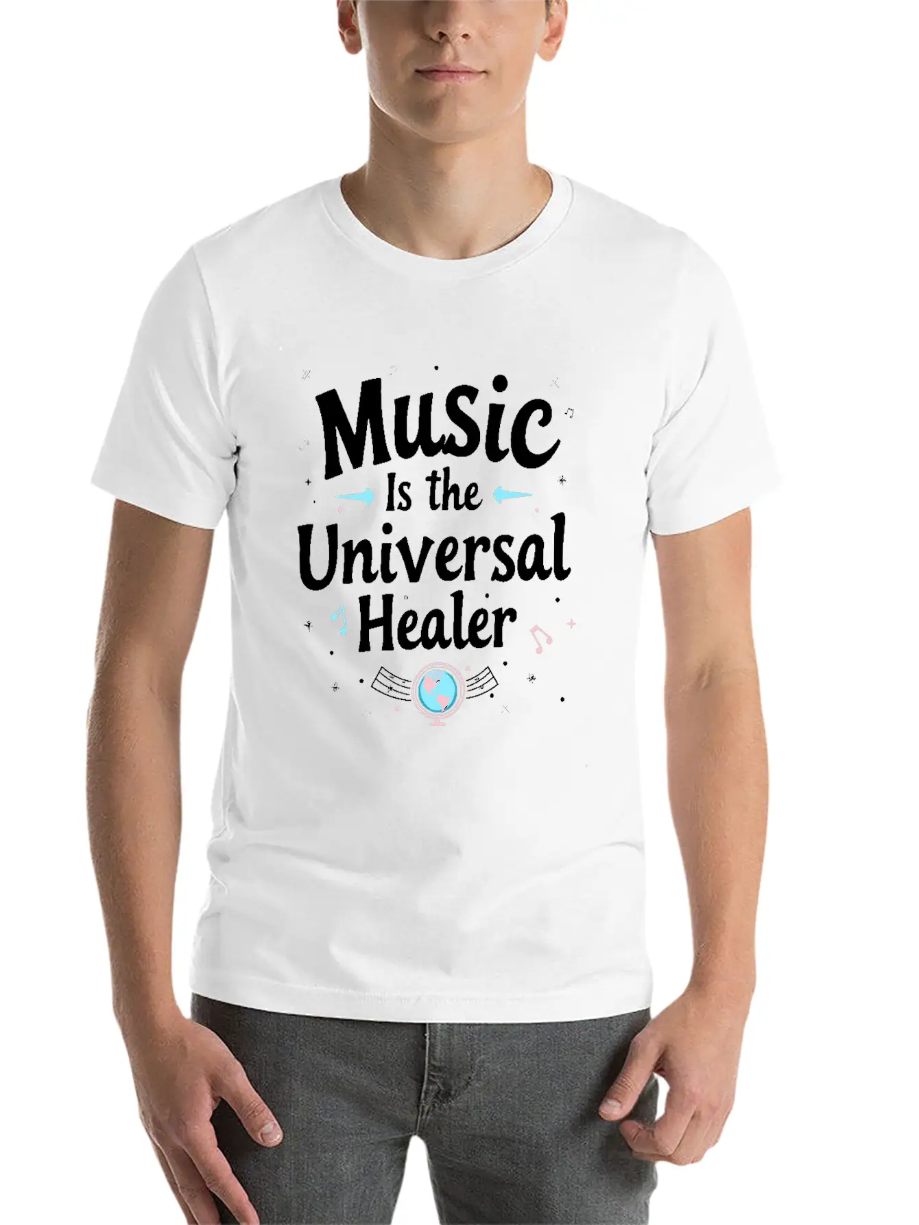 Music Therapy Emotional Healing Relaxation Stylish Everyday T-Shirt – Unisex Basic Cotton Tee