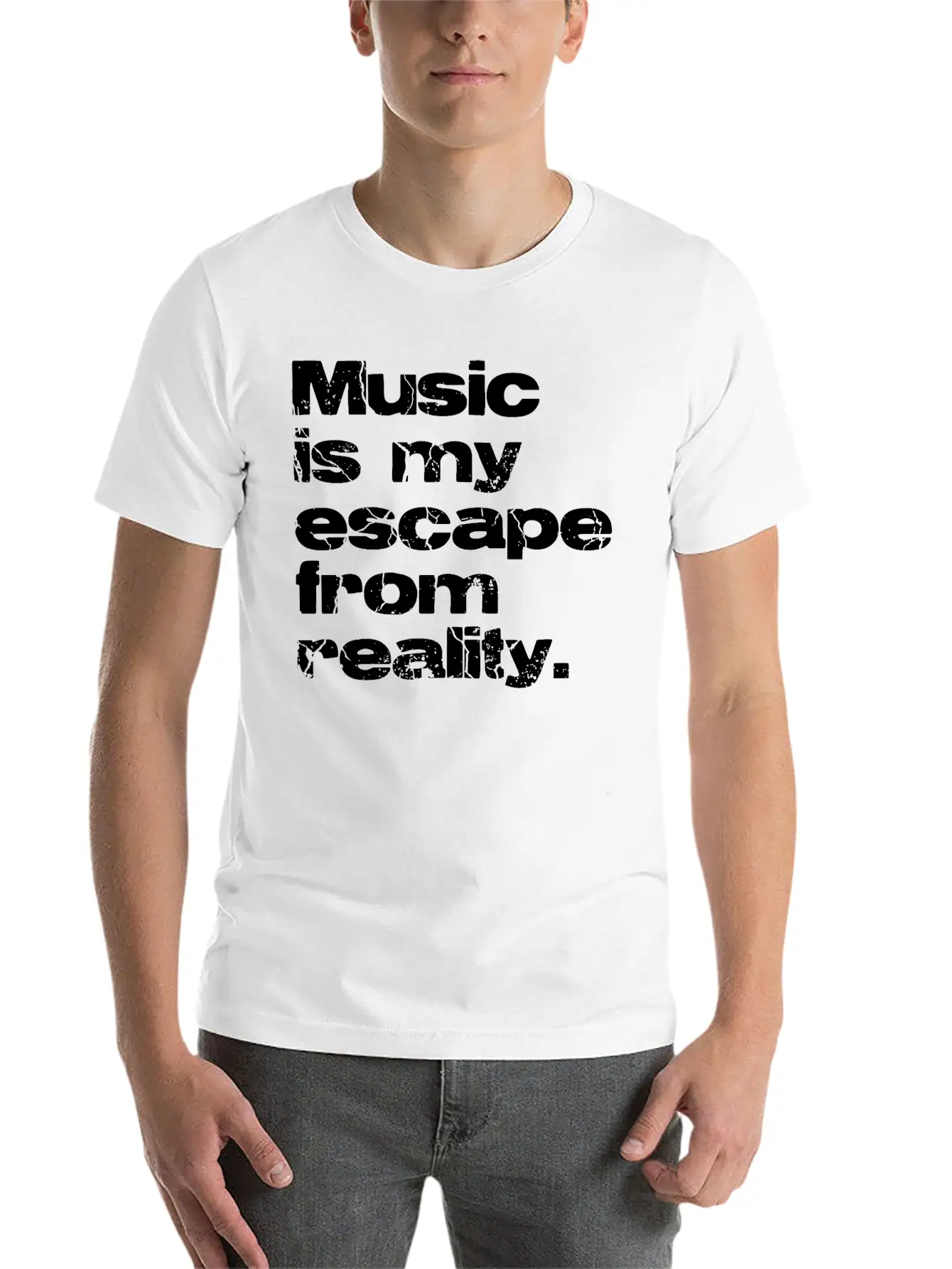 Music Vs Reality Unisex Casual T-Shirt – Clean Design For Daily Comfort