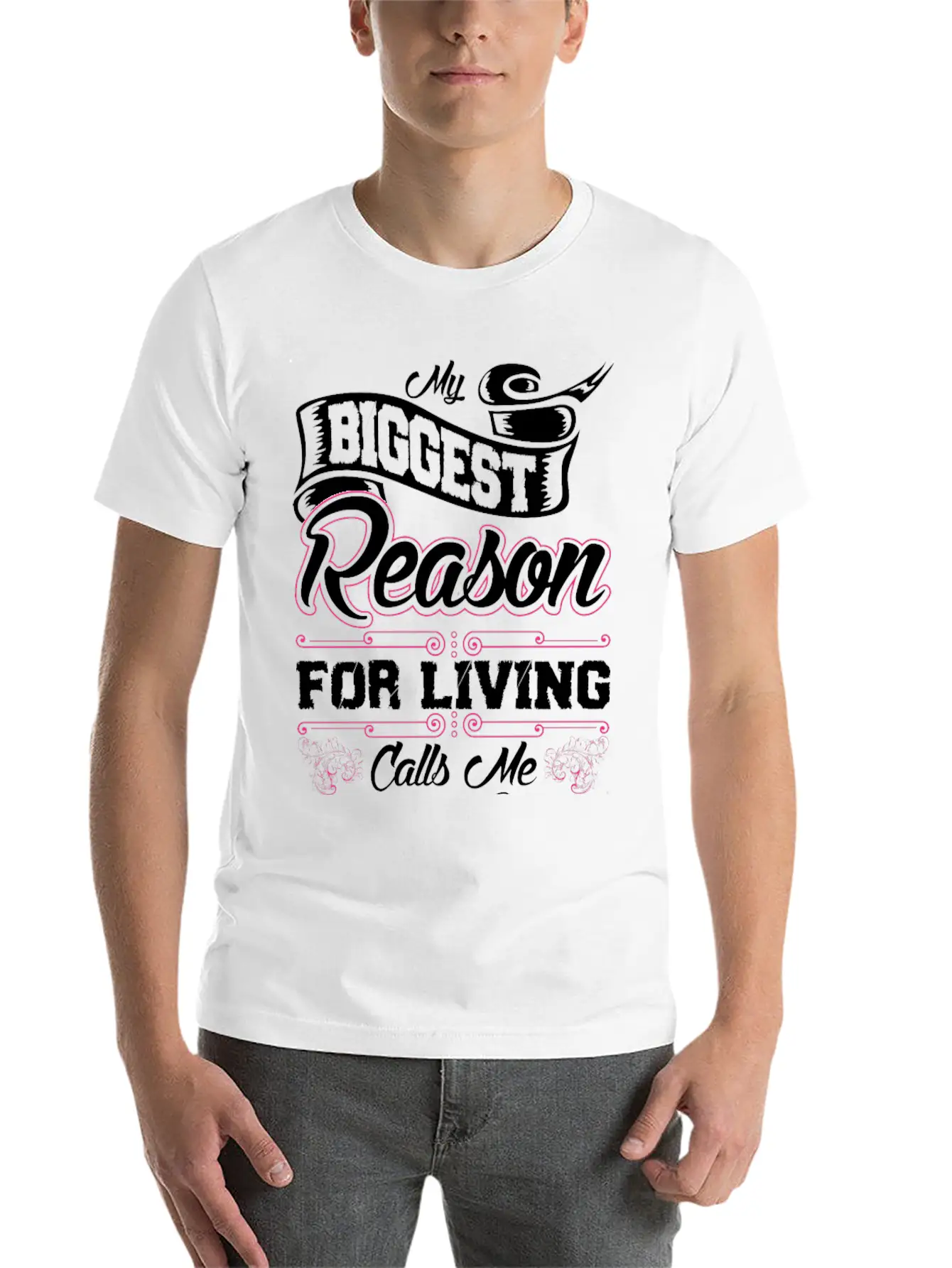 My Biggest Reason For Living Calls Me Nanma Unisex Short Sleeve Soft Cotton T-Shirt – Casual Everyday Wear