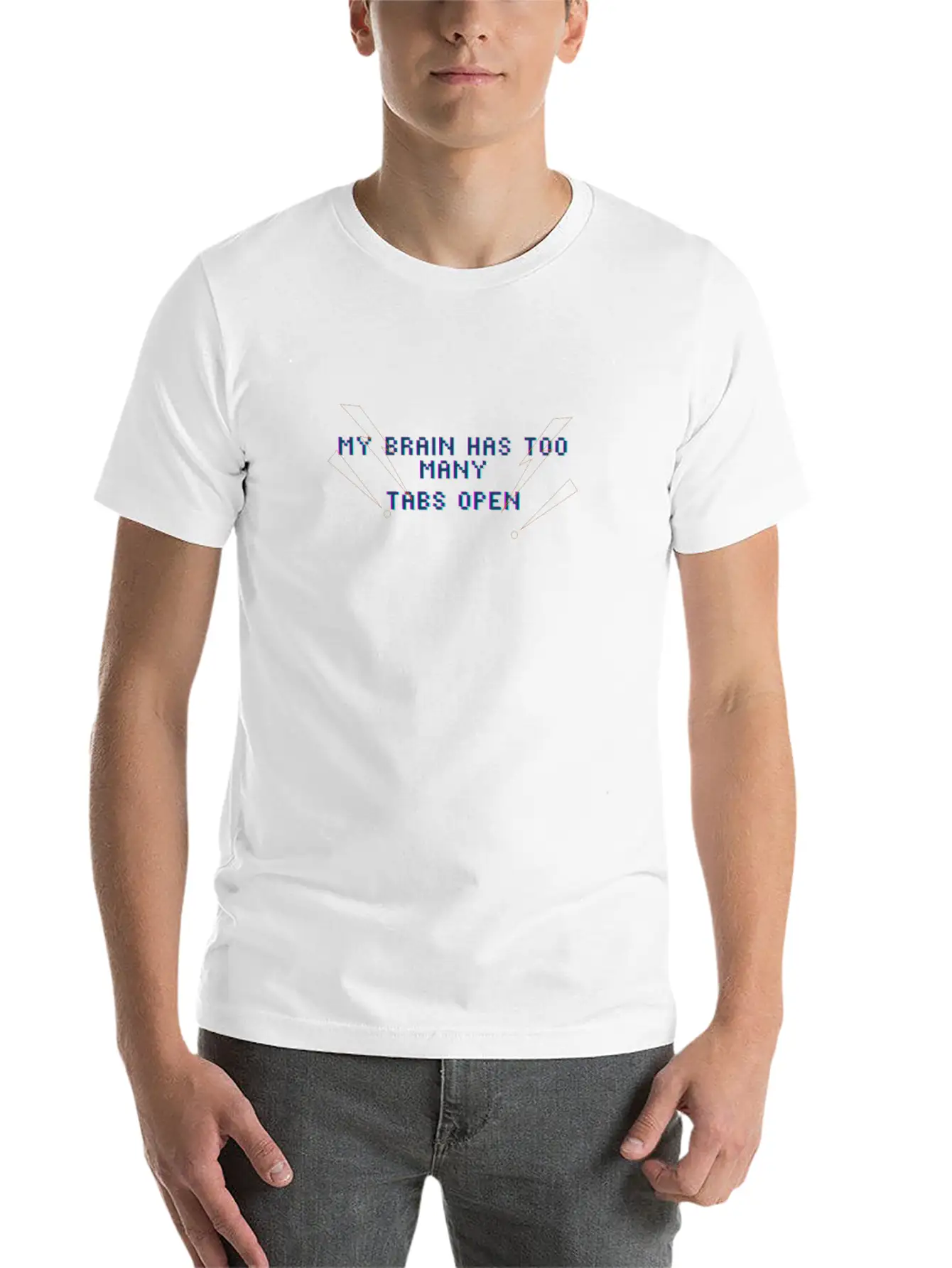 My Brain Has Too Many Tabs Open Timeless Short Sleeve Tee – Comfy And Minimalist Design