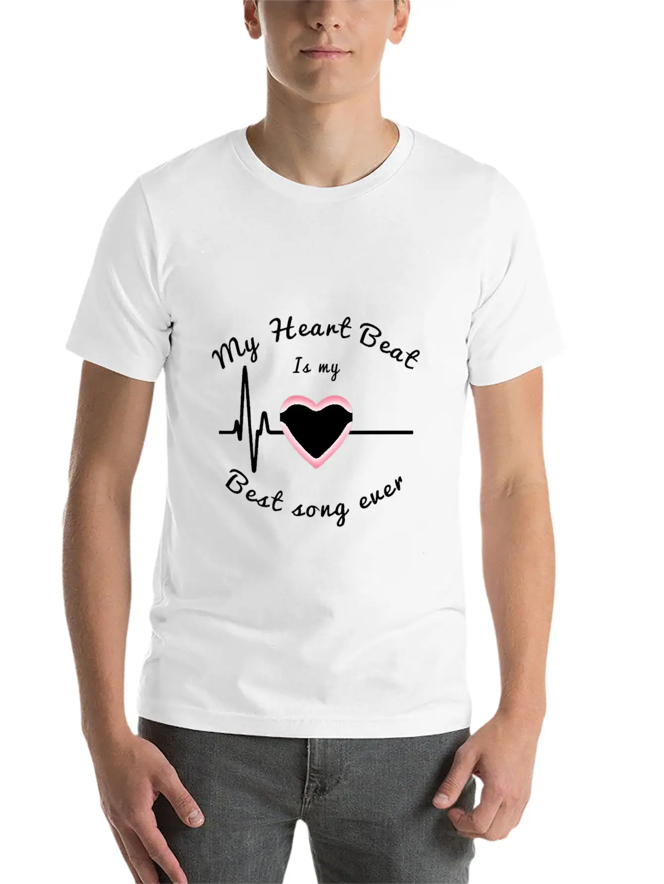 My Heartbeat Is My Best Song Ever Timeless Short Sleeve Tee – Comfy And Minimalist Design