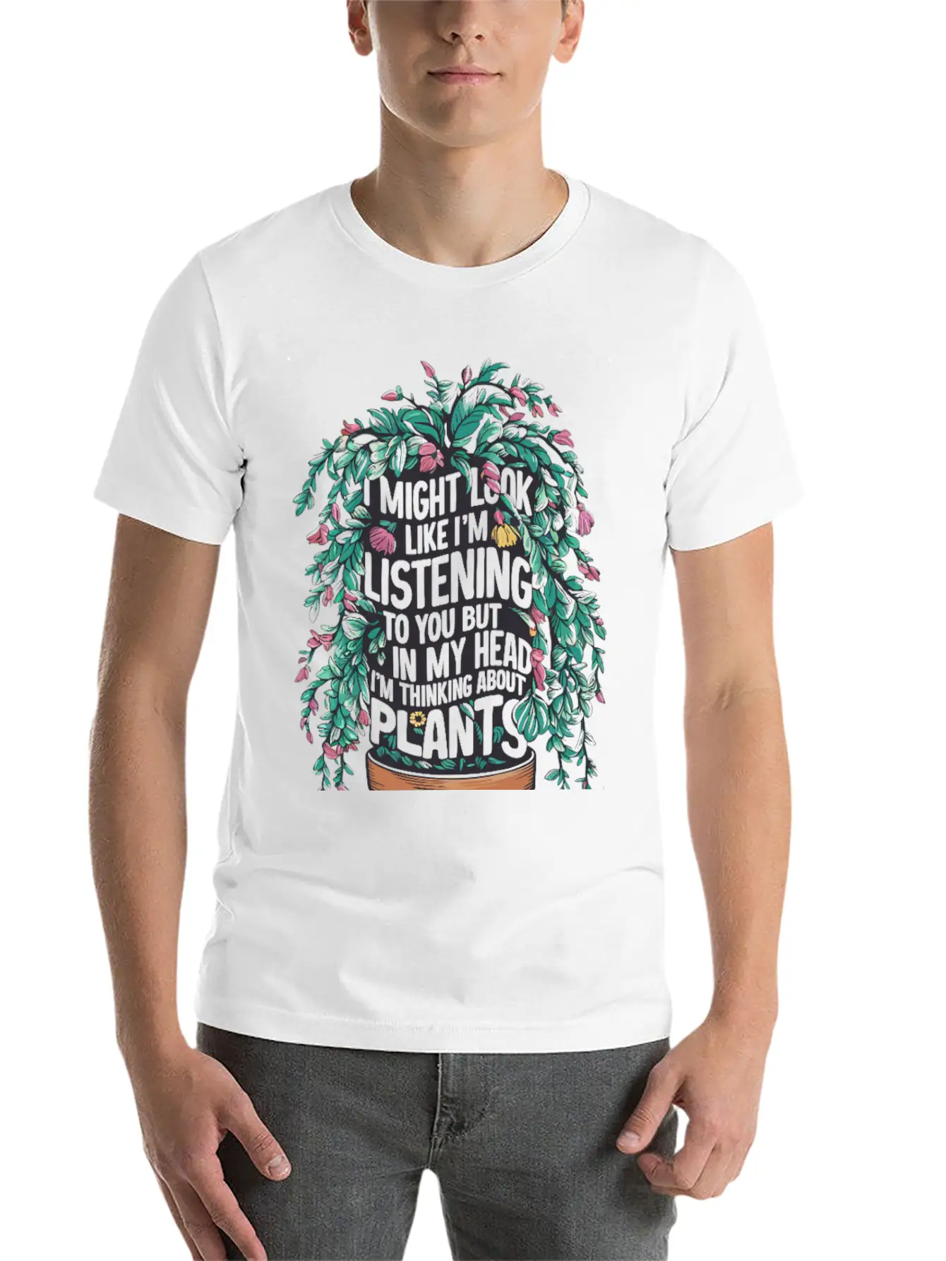 My Mind Is A Greenhouse Of Quiet Thoughts Unisex Short Sleeve Soft Cotton T-Shirt – Casual Everyday Wear