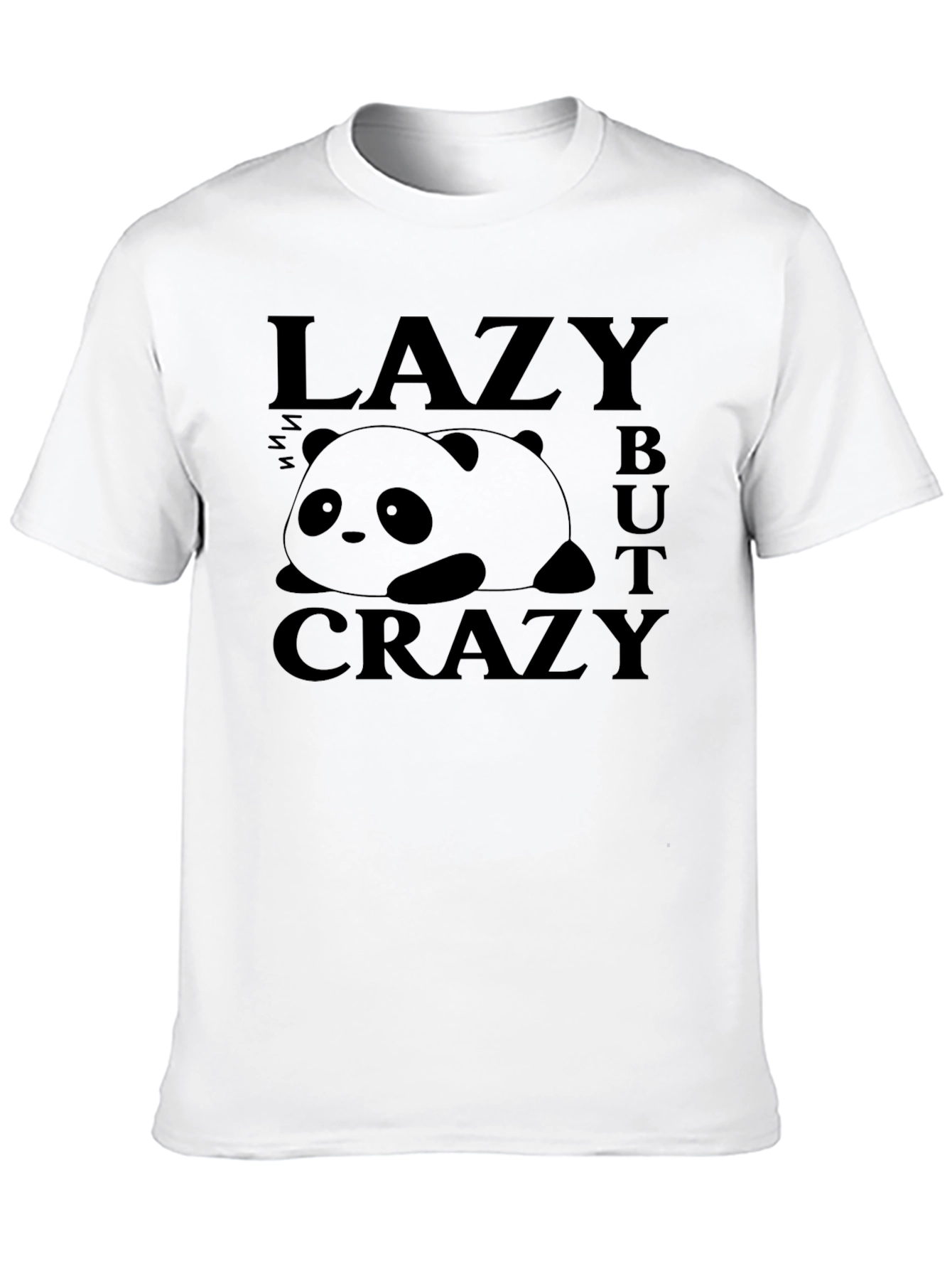 Lazy Panda Graphic T-Shirt - Mens Black Tee