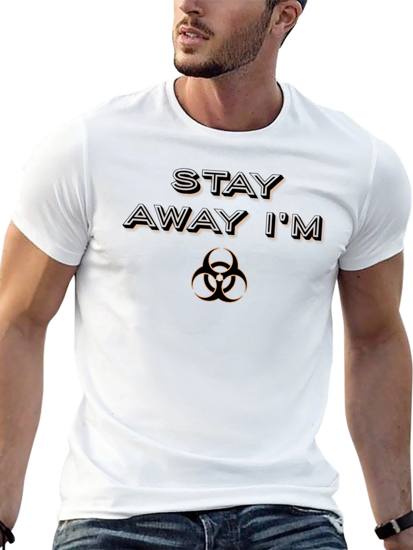Stay Away Biohazard Graphic T-Shirt