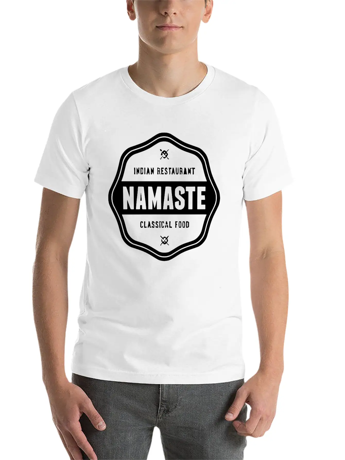Namaste Classical Food Timeless Short Sleeve Tee – Comfy And Minimalist Design