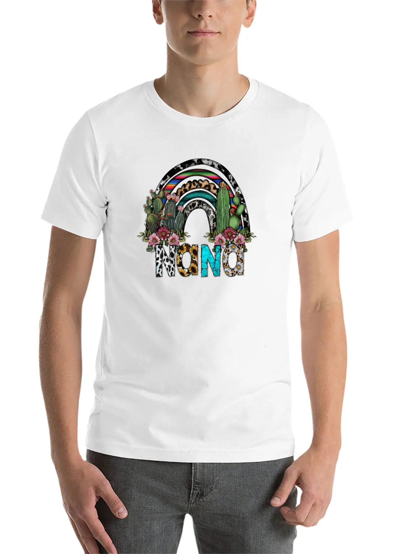 Nana Rainbow Unisex Short Sleeve Soft Cotton T-Shirt – Casual Everyday Wear