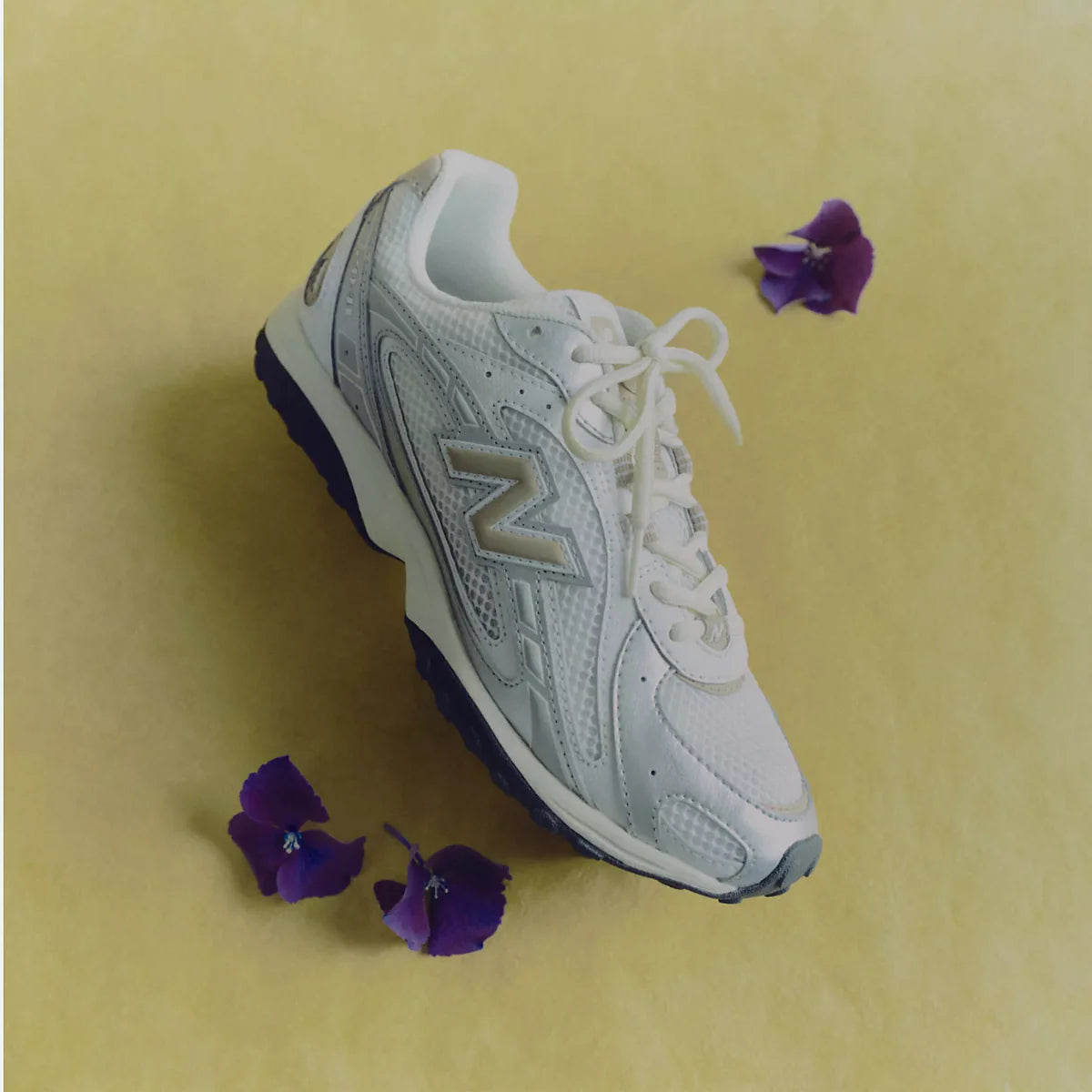 New Balance Women's 204L in Silver Metallic with Flat Taupe