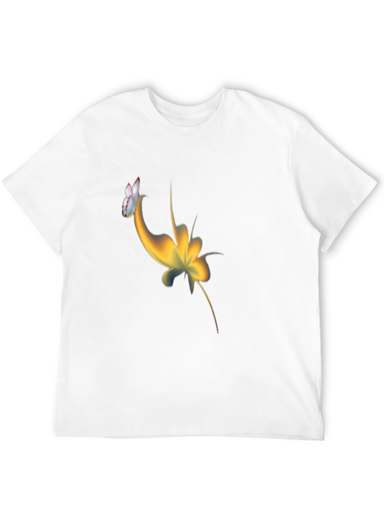 Abstract Butterfly Graphic Black T-Shirt