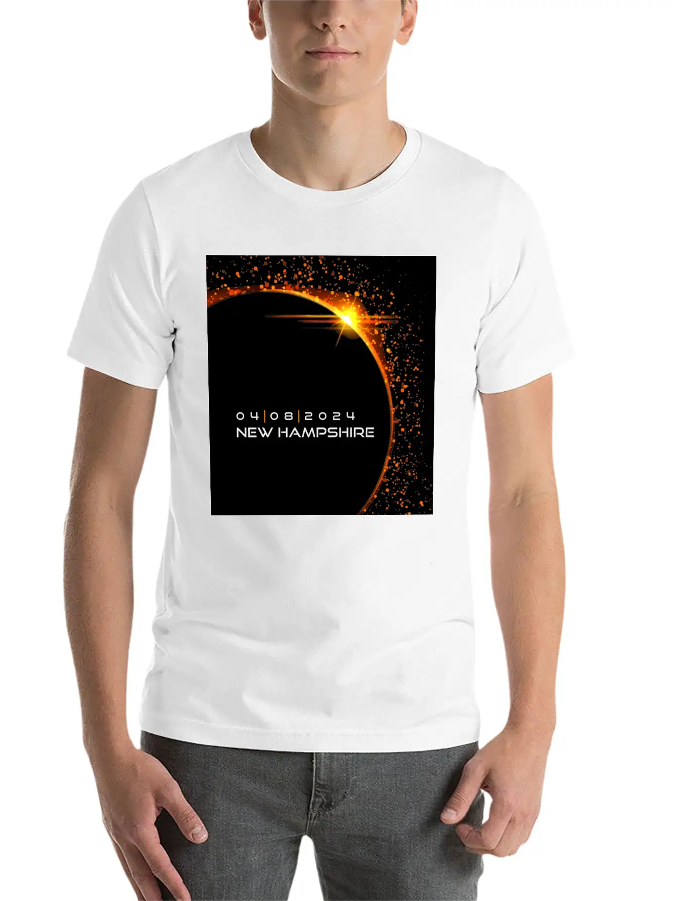New Hampshire 2024 Eclipse Cool Souvenir Memento Relaxed Everyday Tee – Lightweight And Durable Cotton