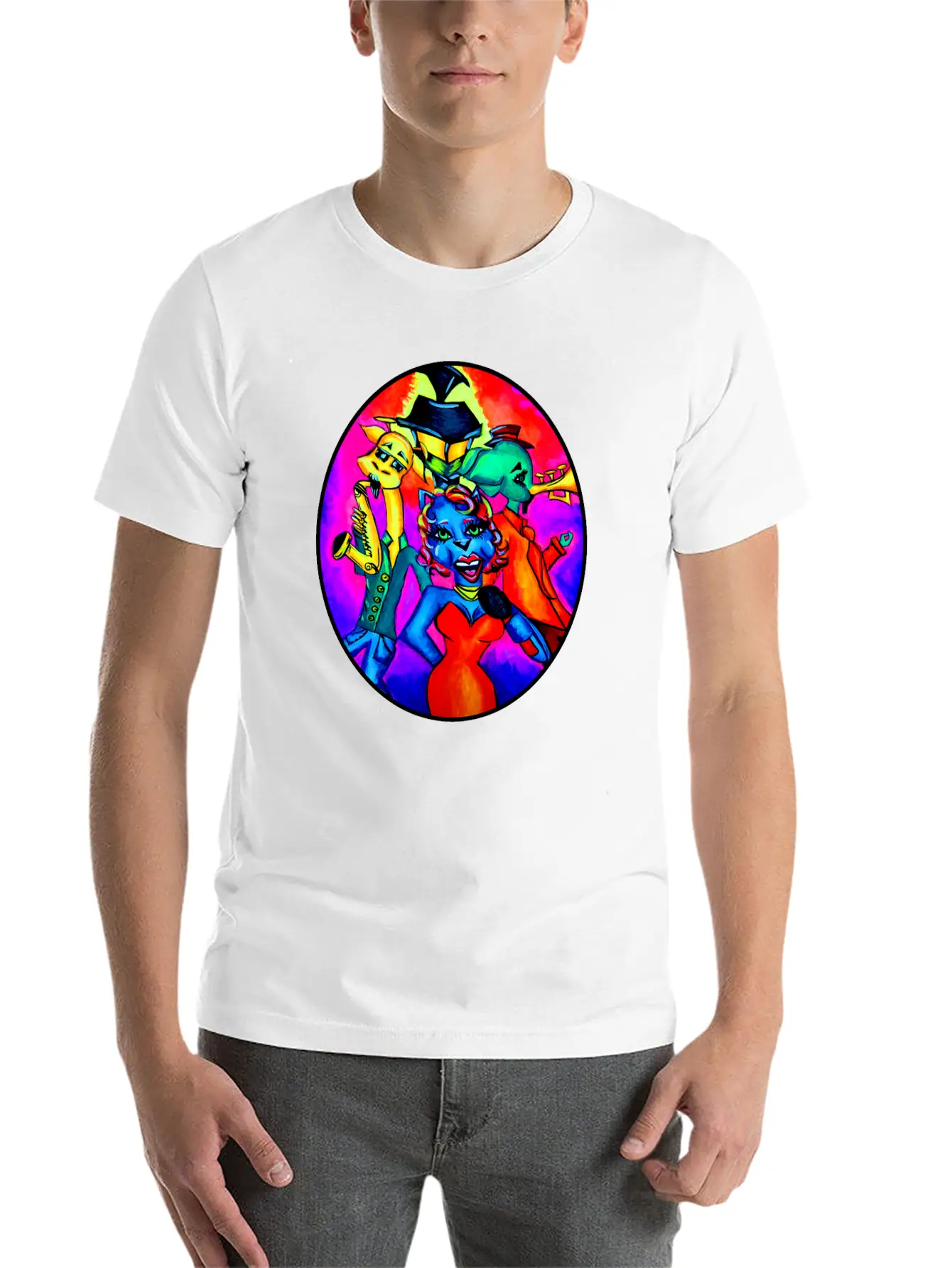 New Orleans Animal Street Band Unisex Short Sleeve Soft Cotton T-Shirt – Casual Everyday Wear