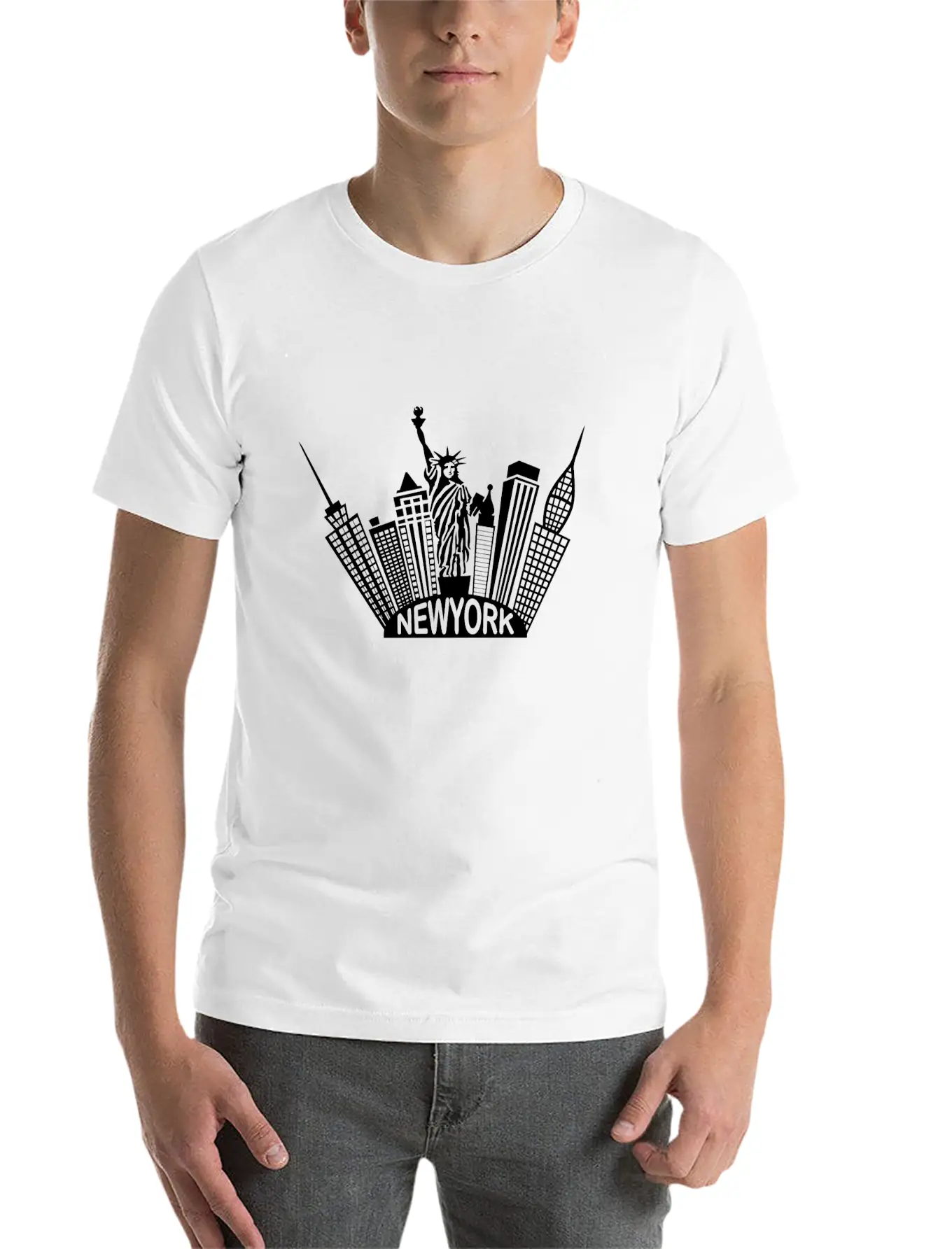 New York Skyline - Premium Design Essential Unisex Summer Tee – Soft Cotton Casual Fit