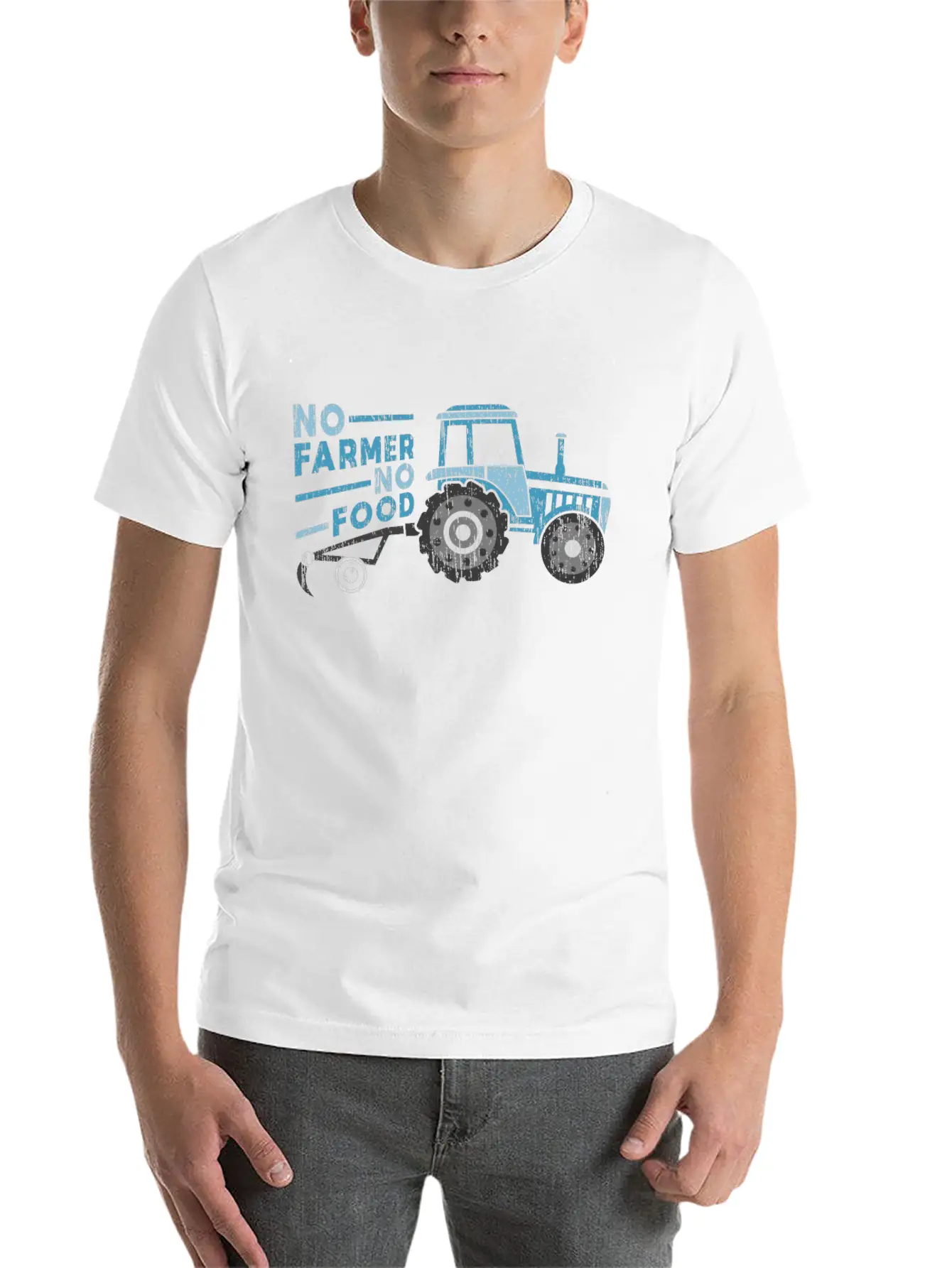 No Farmer No Food Tractor Quote Kid Christmas Gift Comfortable Minimalist Graphic Tee – Summer Style Essential