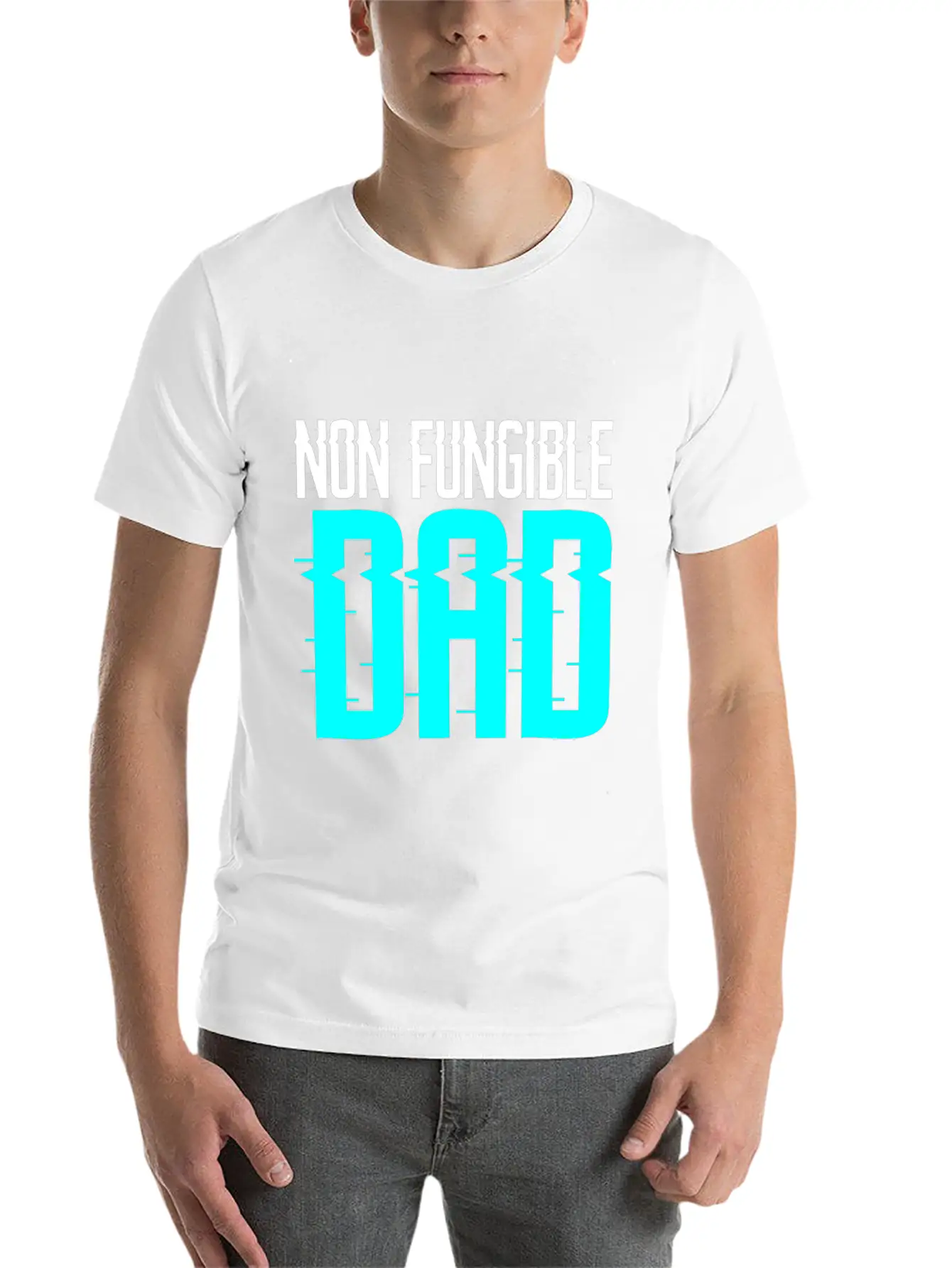 Non Fungible Dad Design For Funny NFT Lover Dad Unisex Short Sleeve Soft Cotton T-Shirt – Casual Everyday Wear