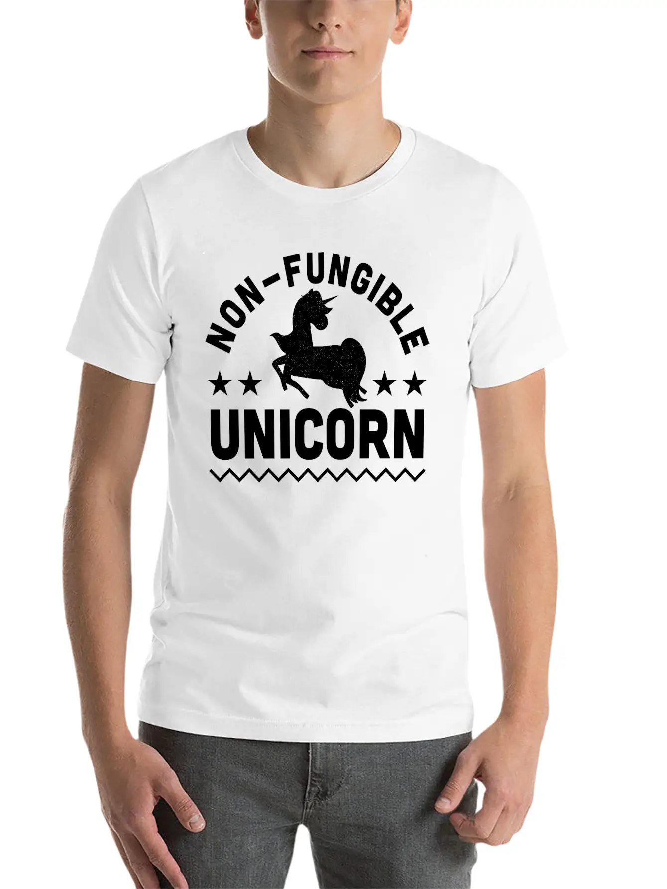 Non-Fungible Unicorn NFT Crypto Art Humor Stylish Everyday T-Shirt – Unisex Basic Cotton Tee