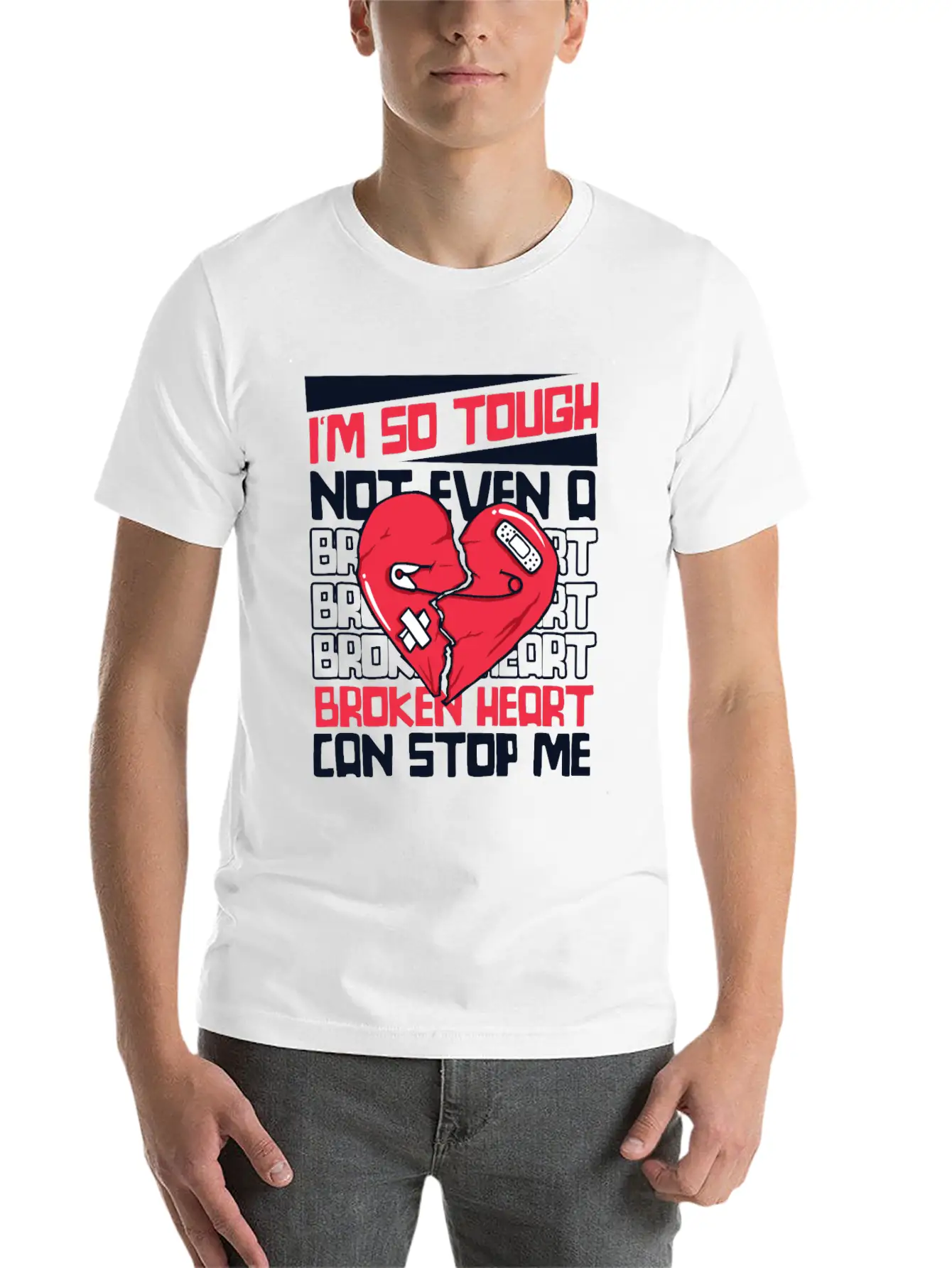 Not Even A Broken Heart Can Stop Me Open Heart Stylish Everyday T-Shirt – Unisex Basic Cotton Tee