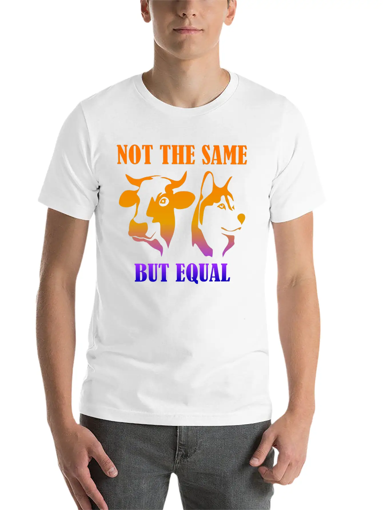 Not The Same But Equal Plants Vegan Basic Graphic T-Shirt – Daily Comfort In Soft Cotton